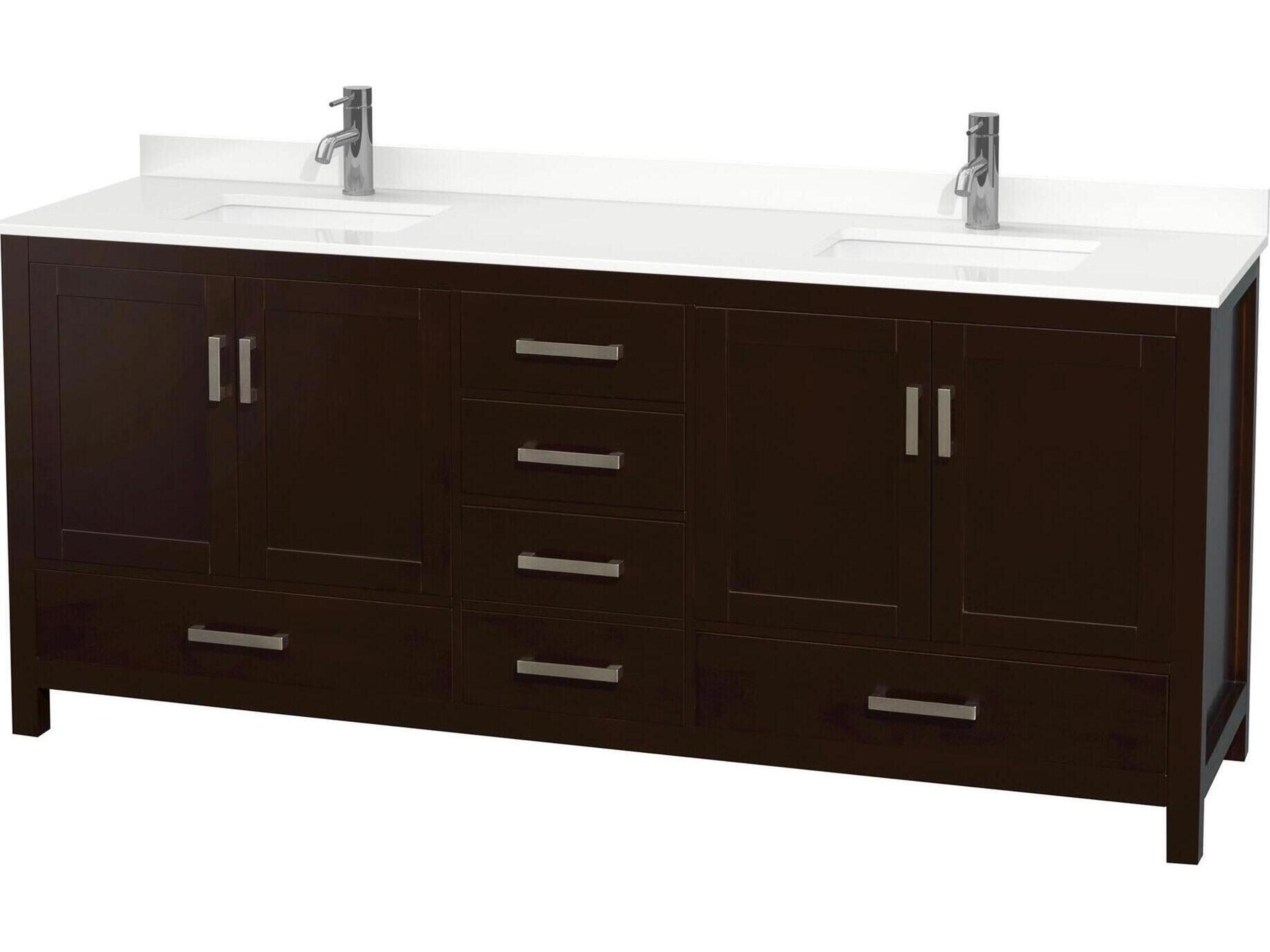 Wyndham Collection Sheffield 80" Gray Vanity