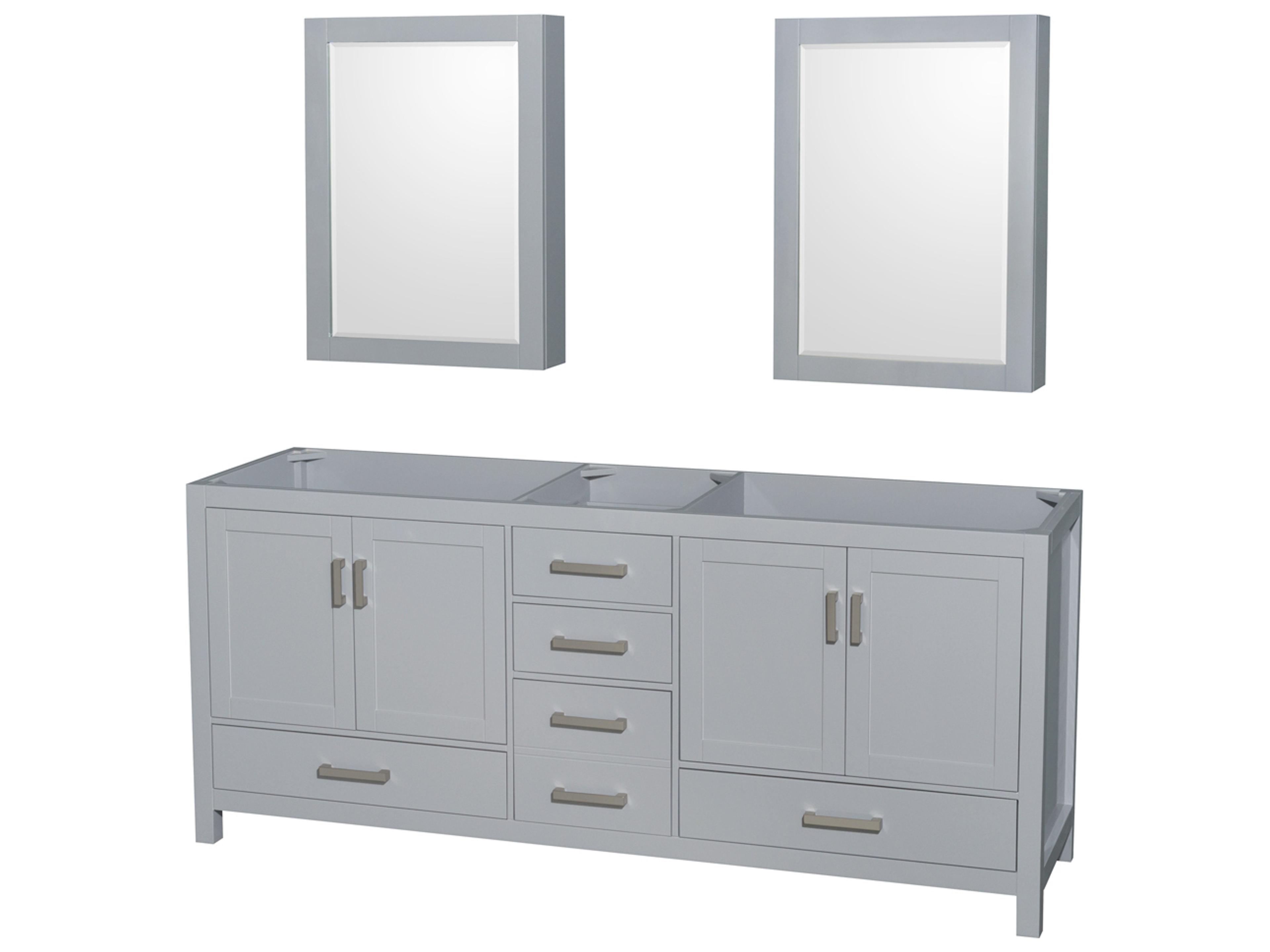 Wyndham Collection Sheffield 79" Gray Vanity
