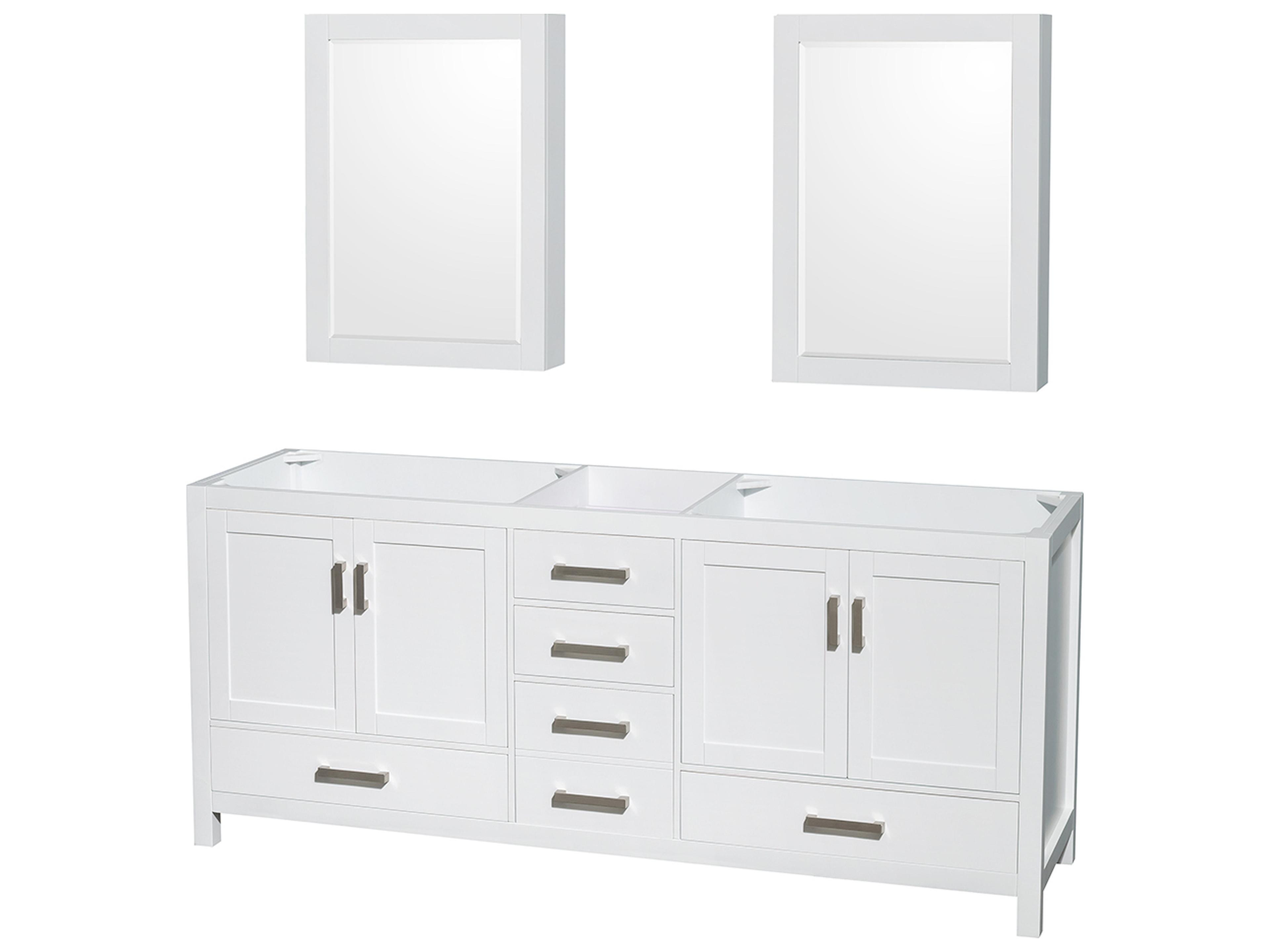 Wyndham Collection Sheffield 79" White Vanity