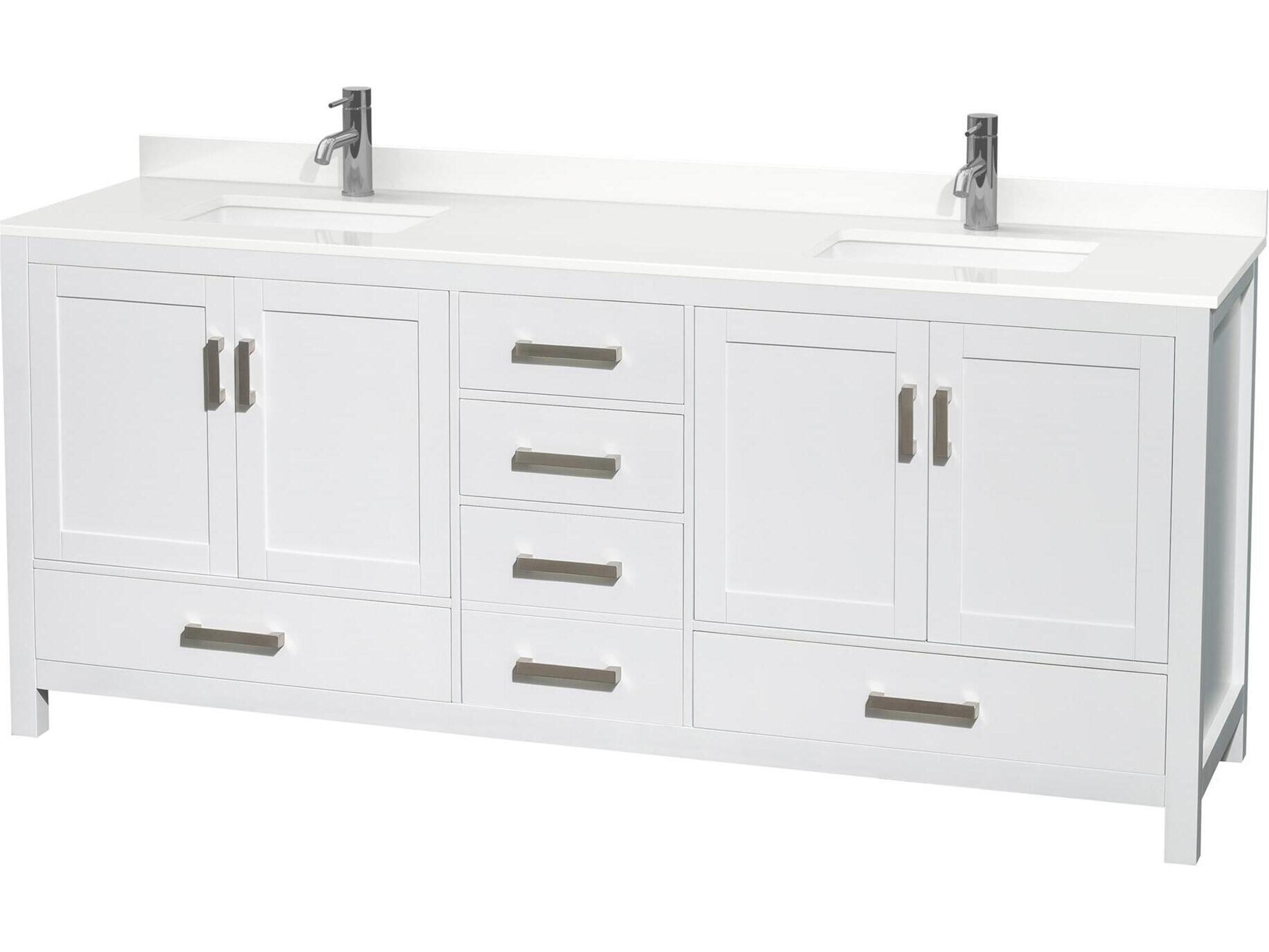 Sheffield 80" White Vanity
