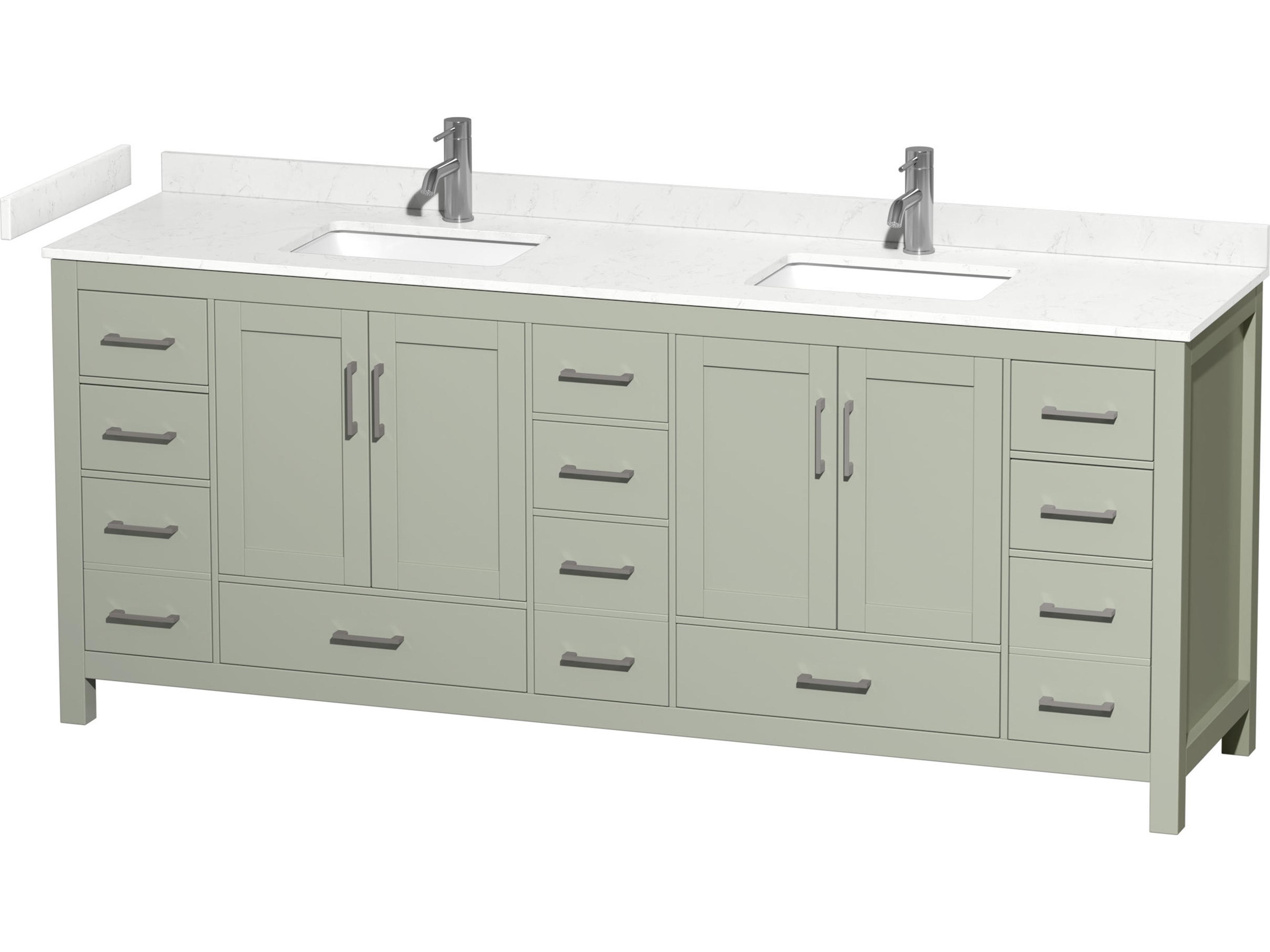 Sheffield 84" Light Green Vanity