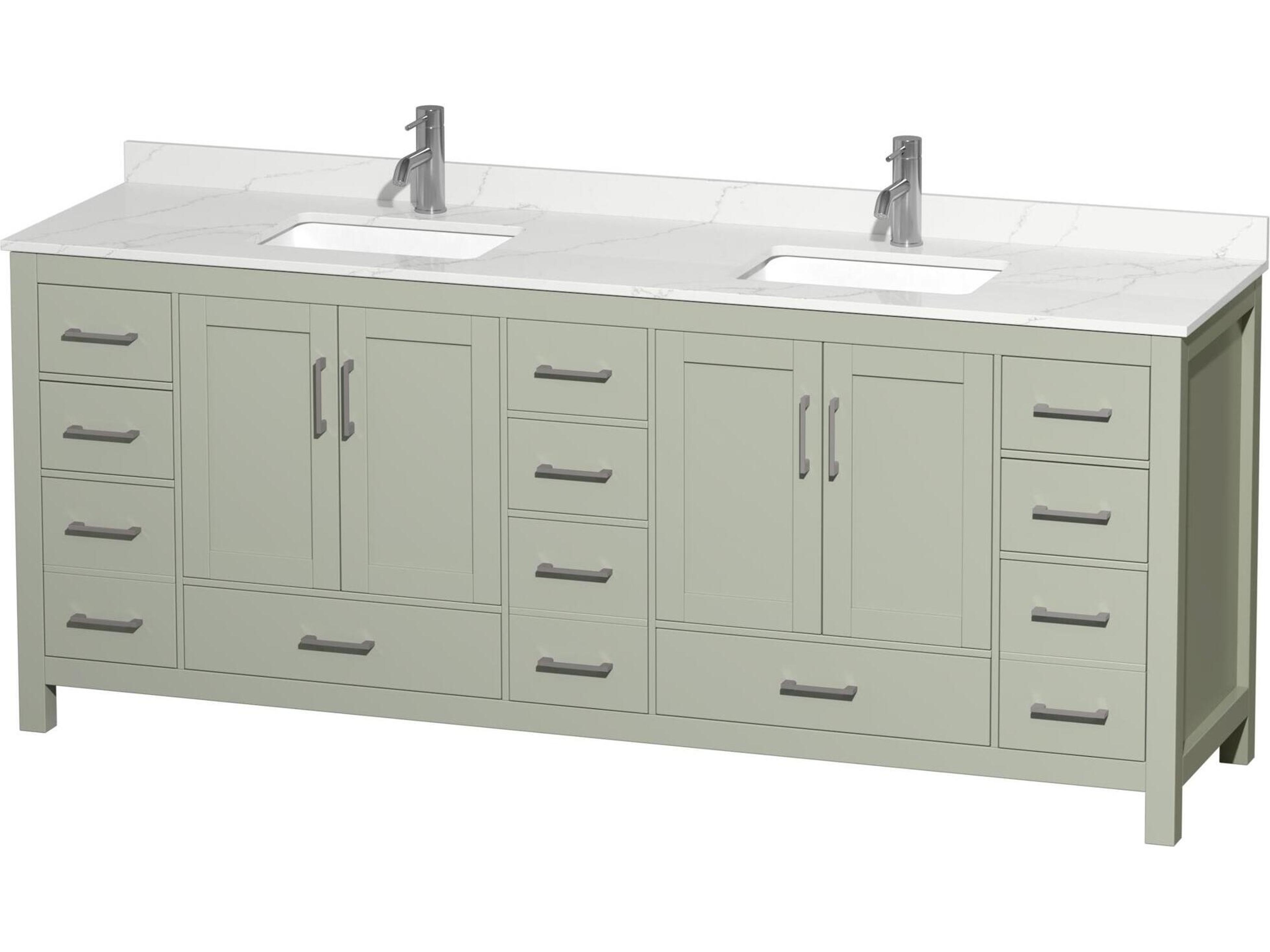Sheffield 84" Light Green Vanity
