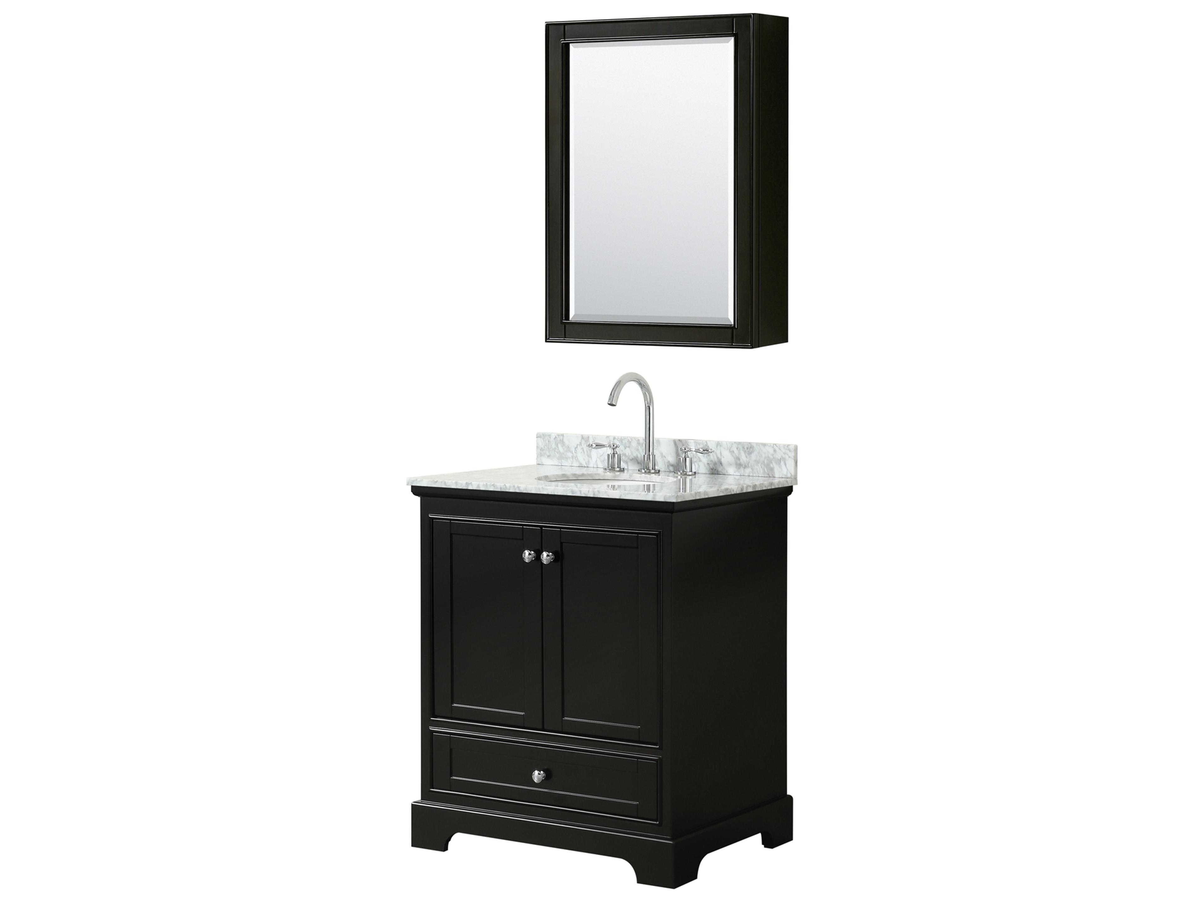 Wyndham Collection Deborah 30" Dark Espresso Vanity