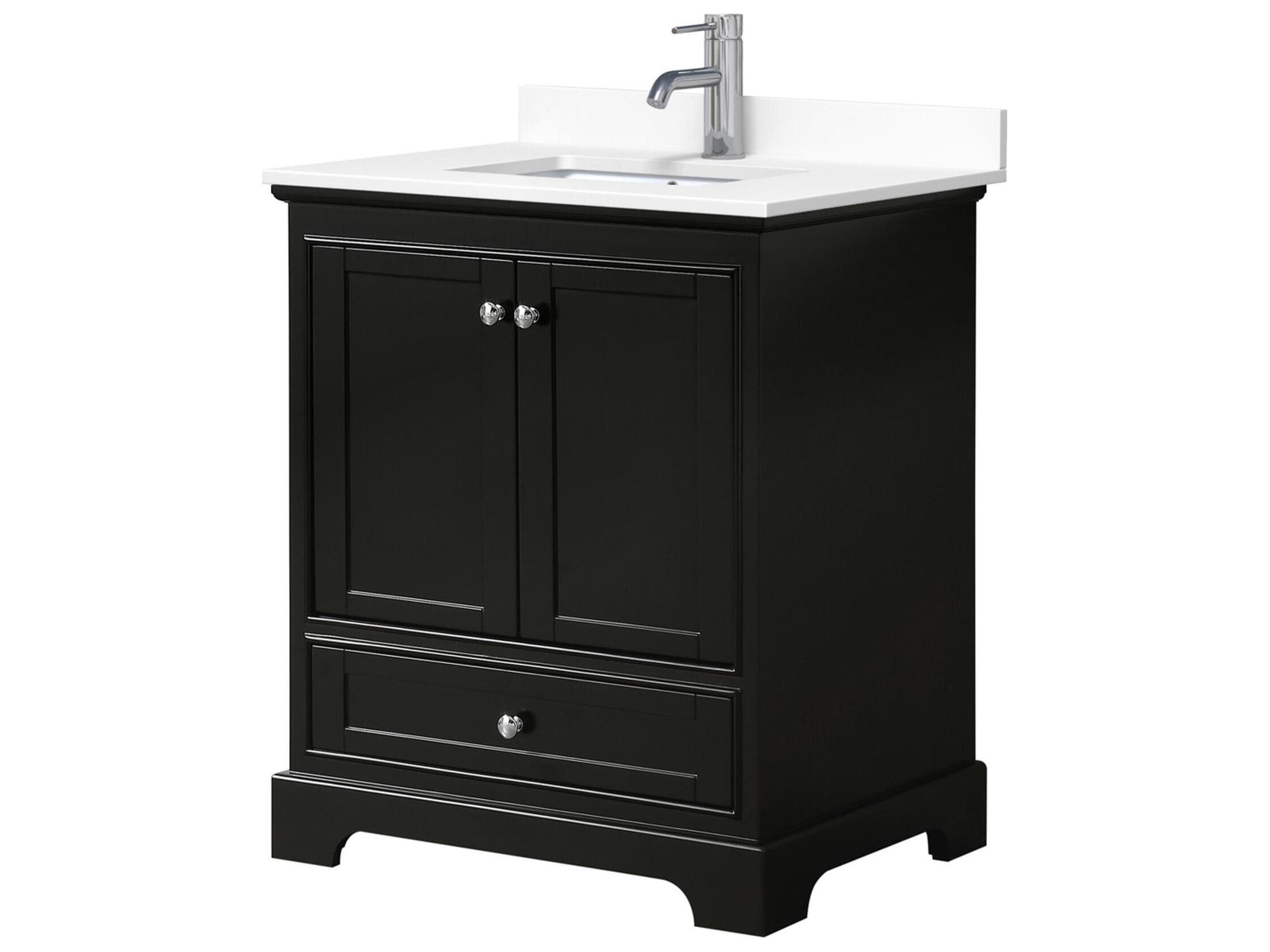 Wyndham Collection Deborah 30" Dark Espresso Vanity
