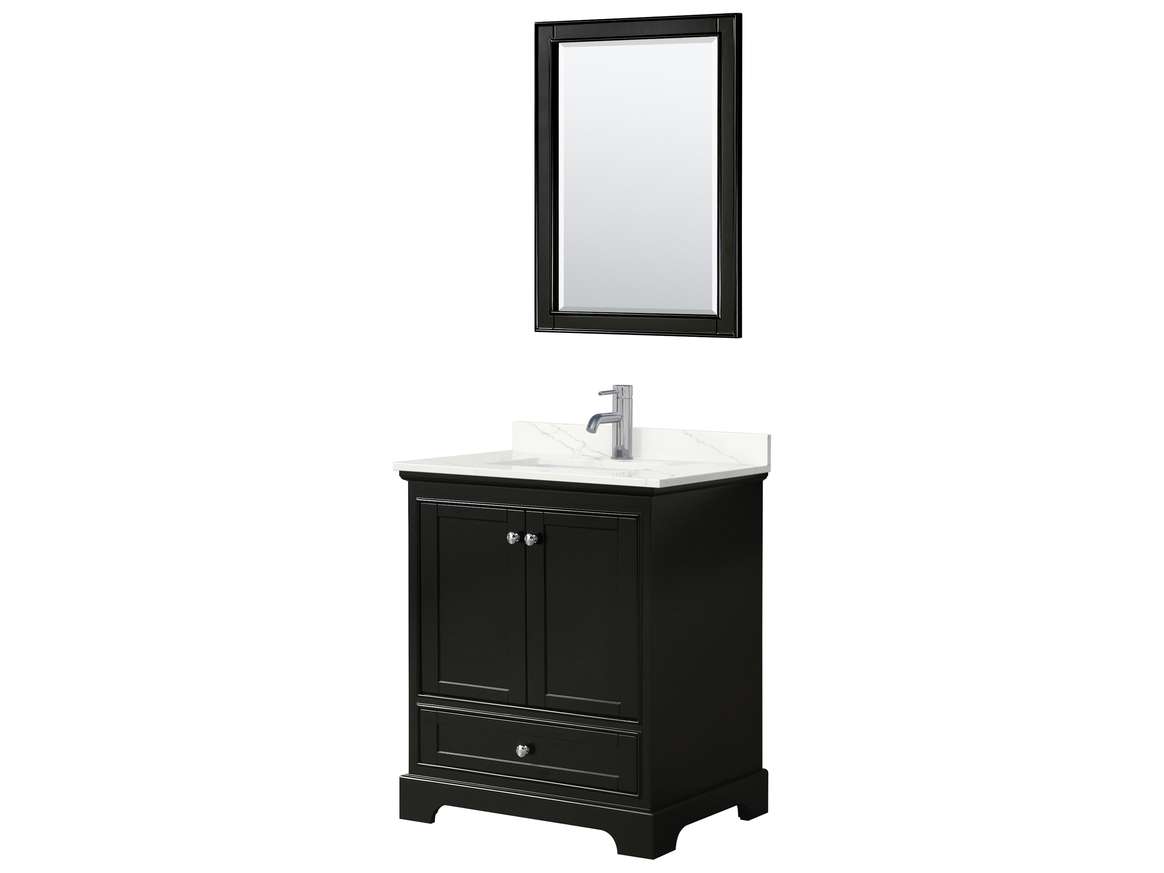 Deborah 30" Dark Espresso Vanity with 24" Mirror