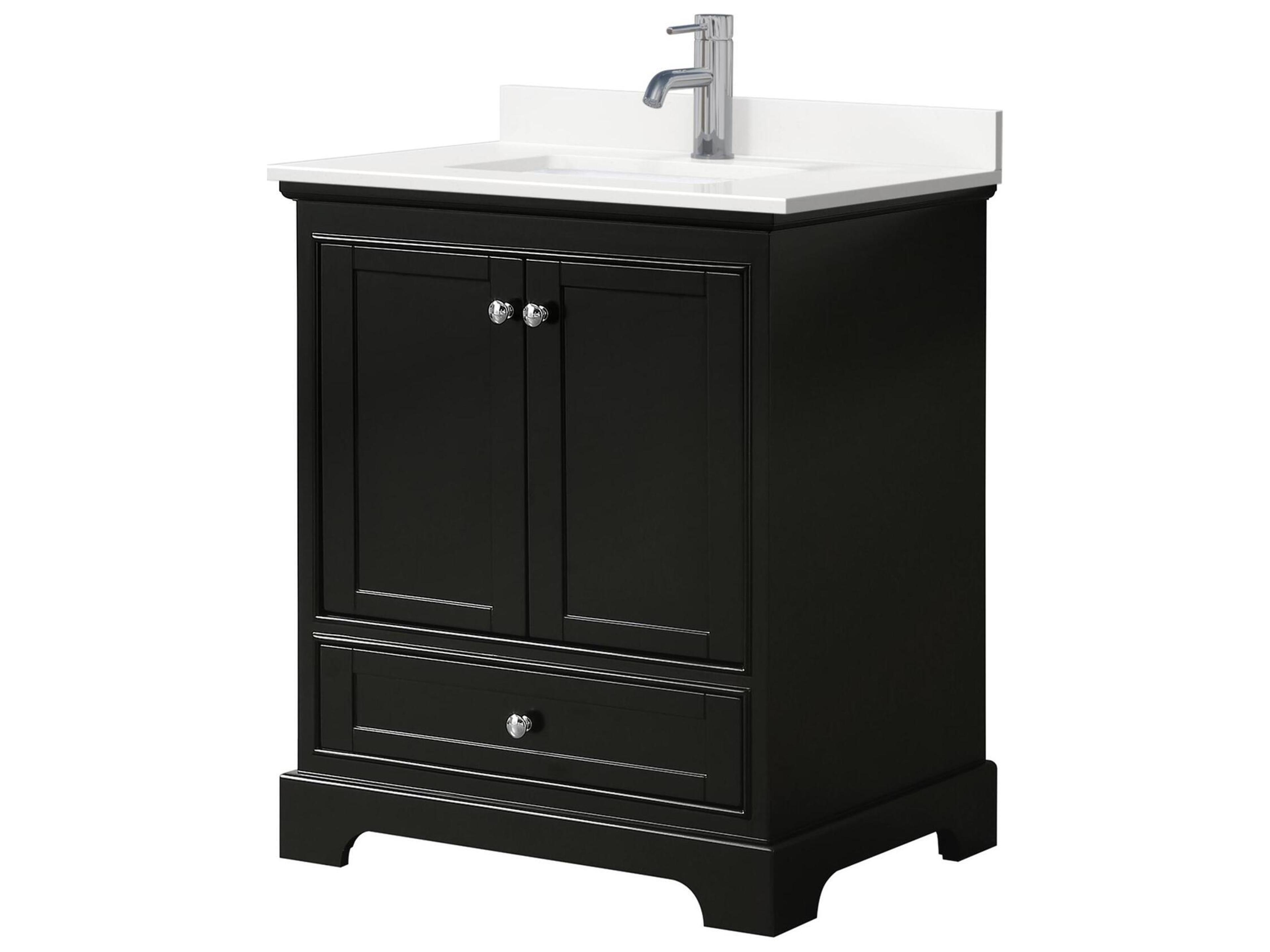 Wyndham Collection Deborah 30" Dark Espresso Vanity