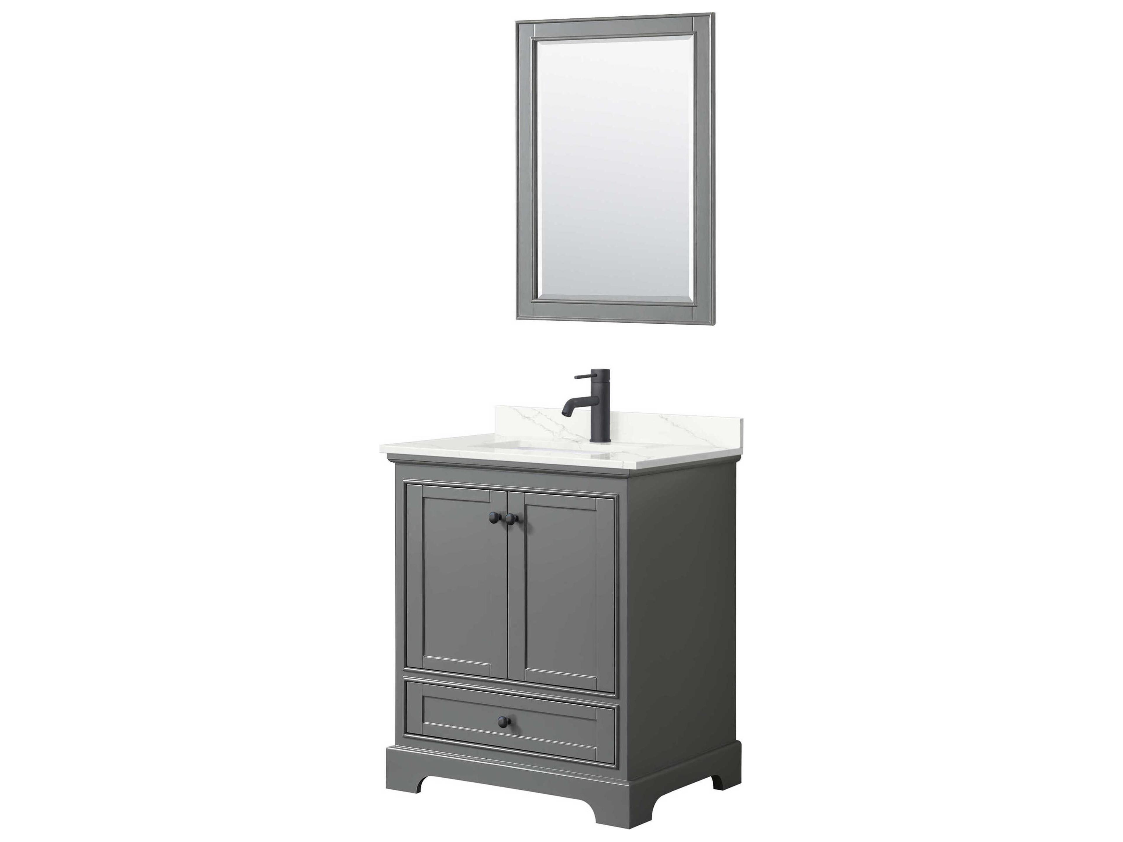 Deborah 30" Dark Gray Vanity with 24" Mirror