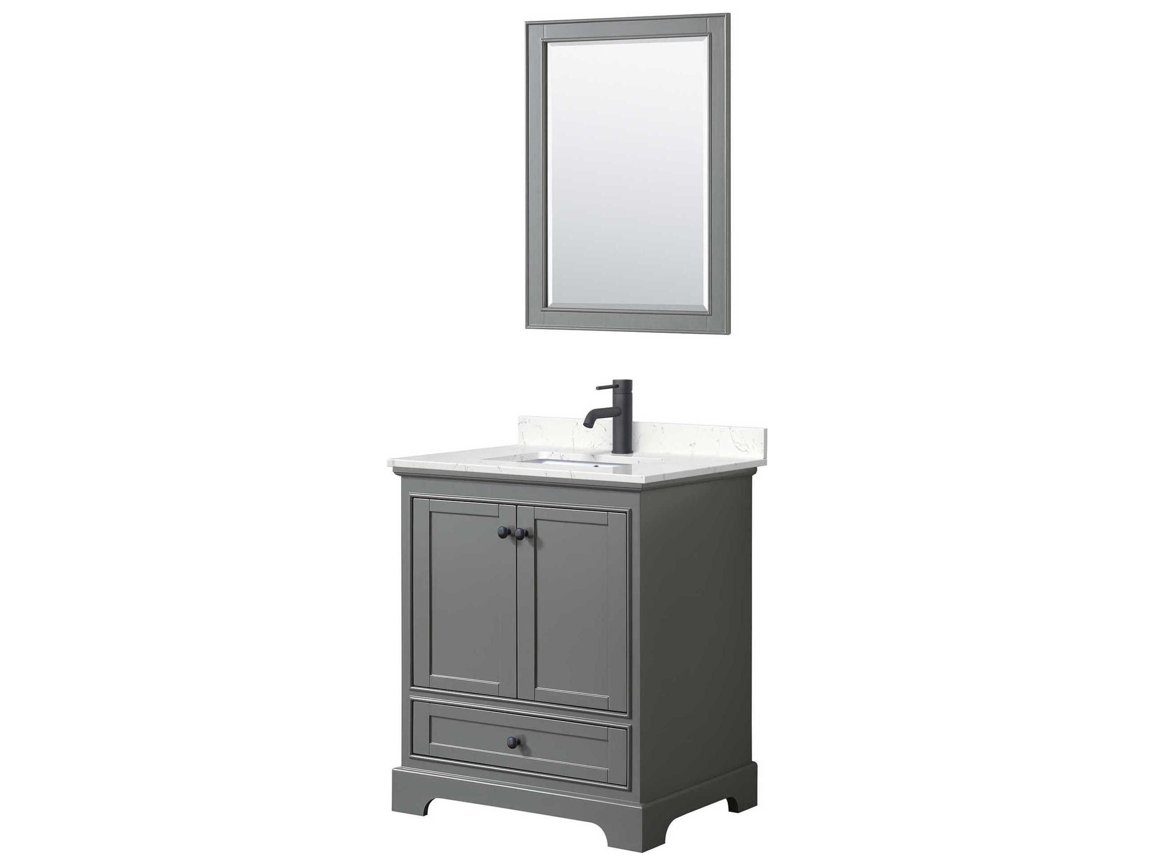 Deborah 30" Dark Gray Vanity with 24" Mirror