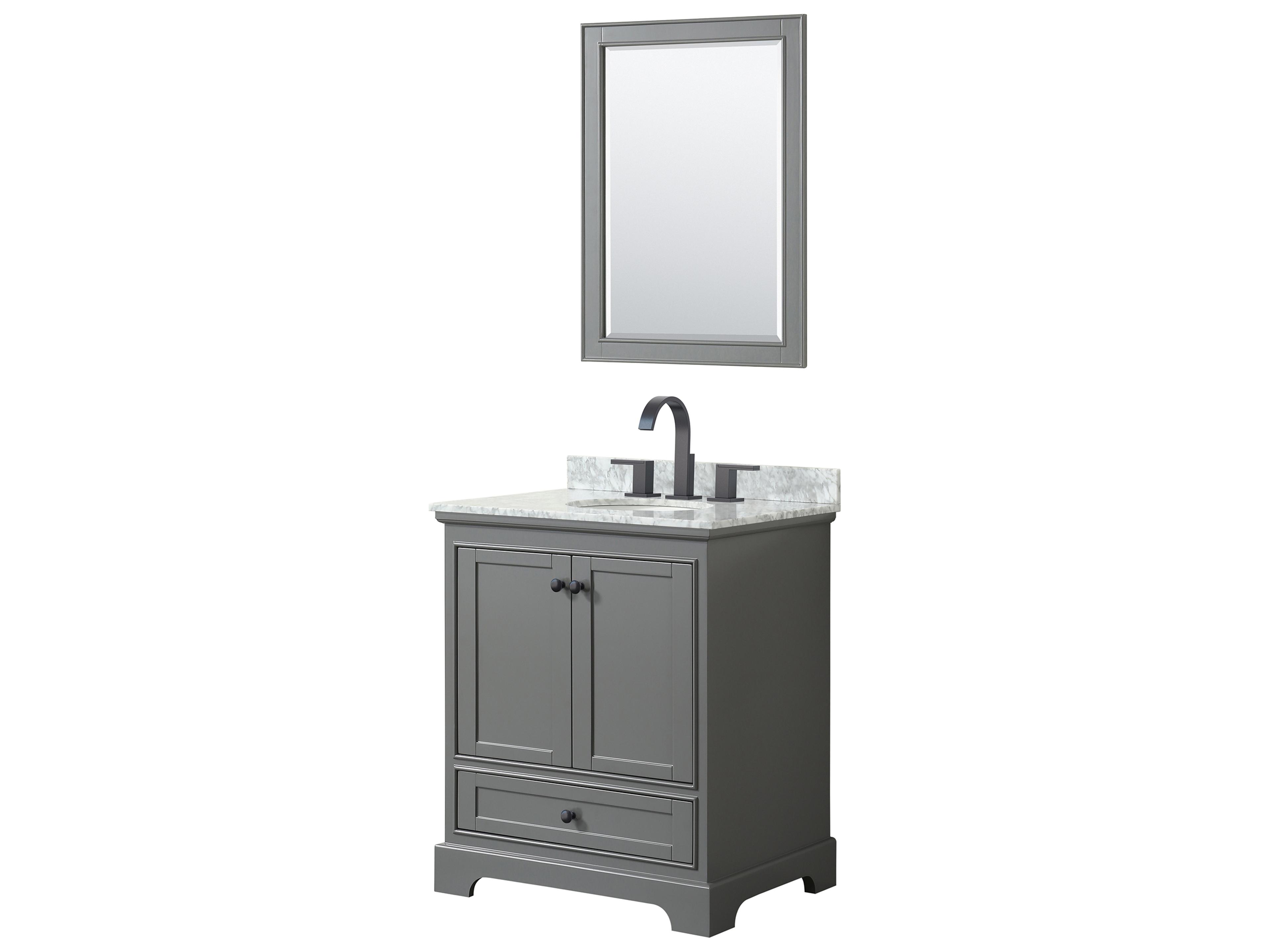 Deborah 30" Dark Gray Vanity with 24" Mirror
