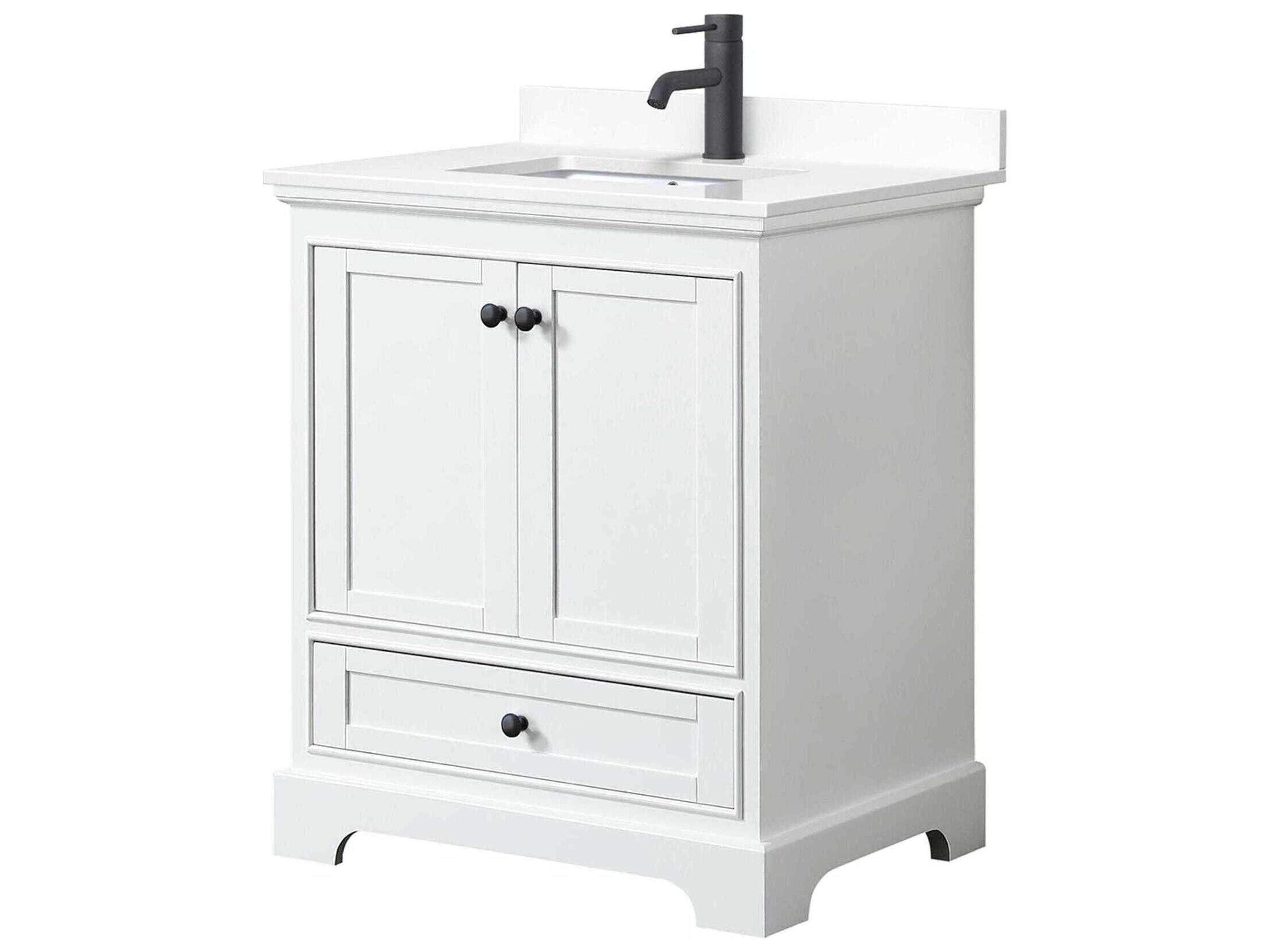 Wyndham Collection Deborah 30" White Vanity