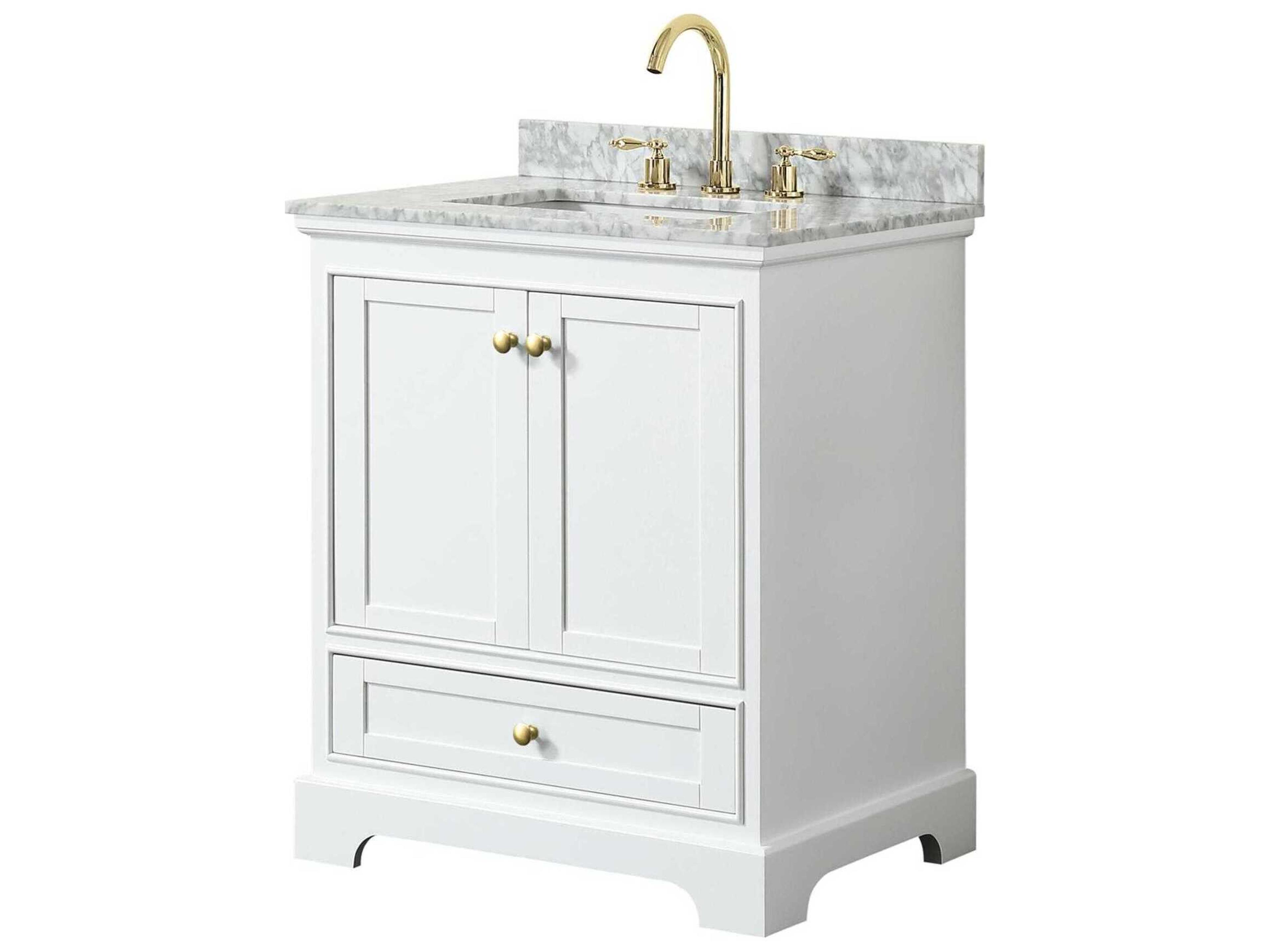 Wyndham Collection Deborah 30" White Vanity