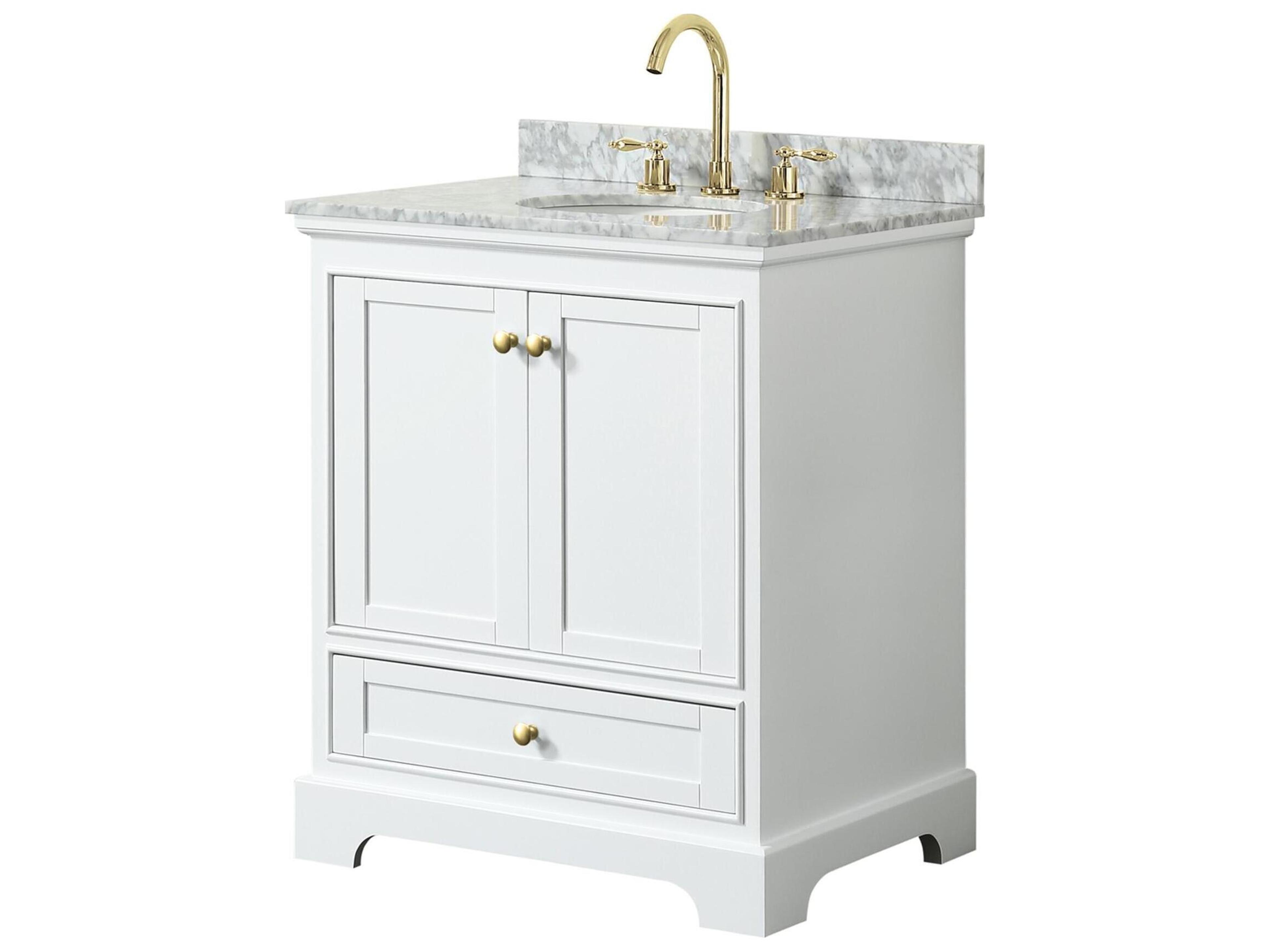 Wyndham Collection Deborah 30" White Vanity
