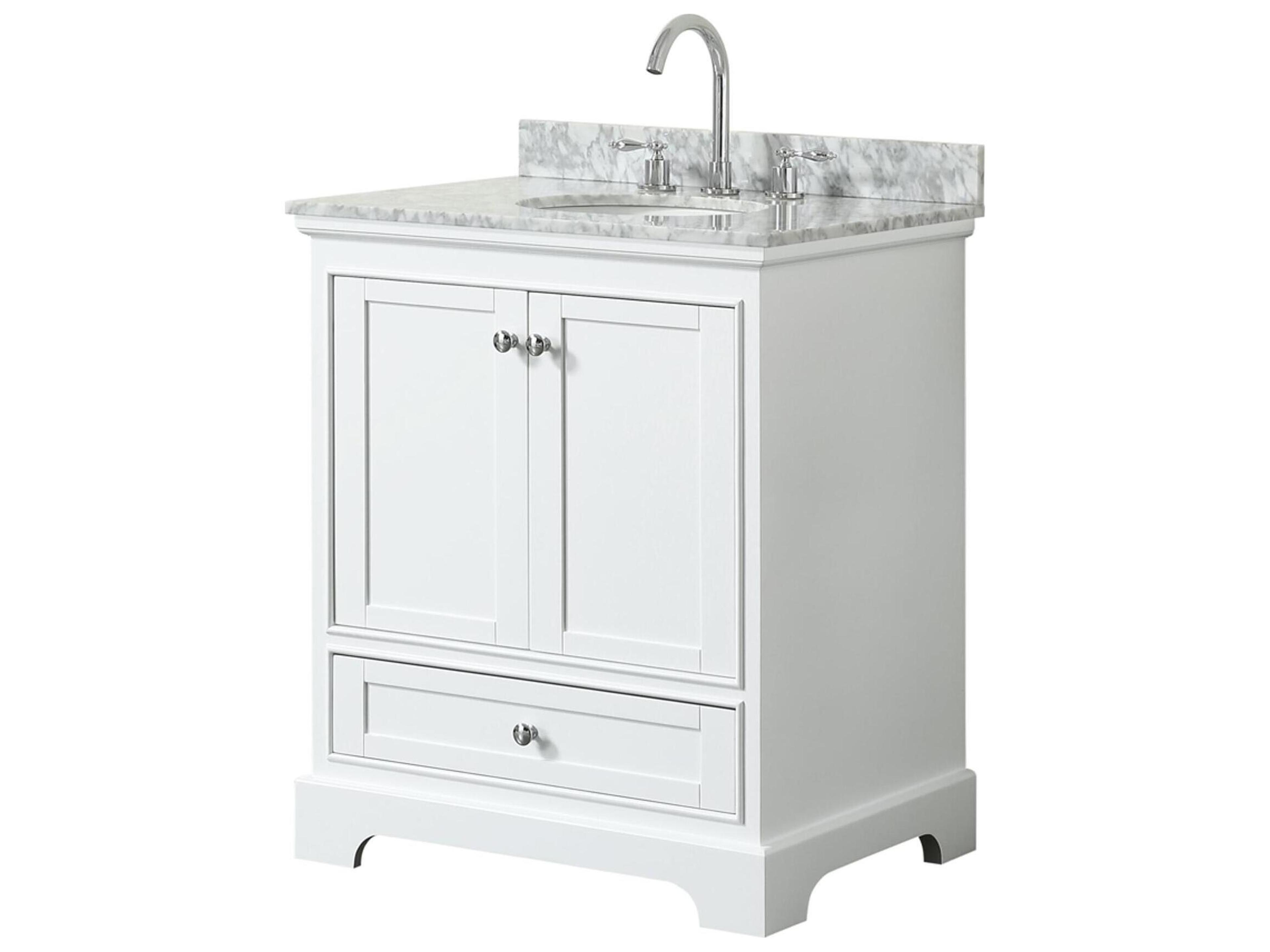 Wyndham Collection Deborah 30" White Vanity