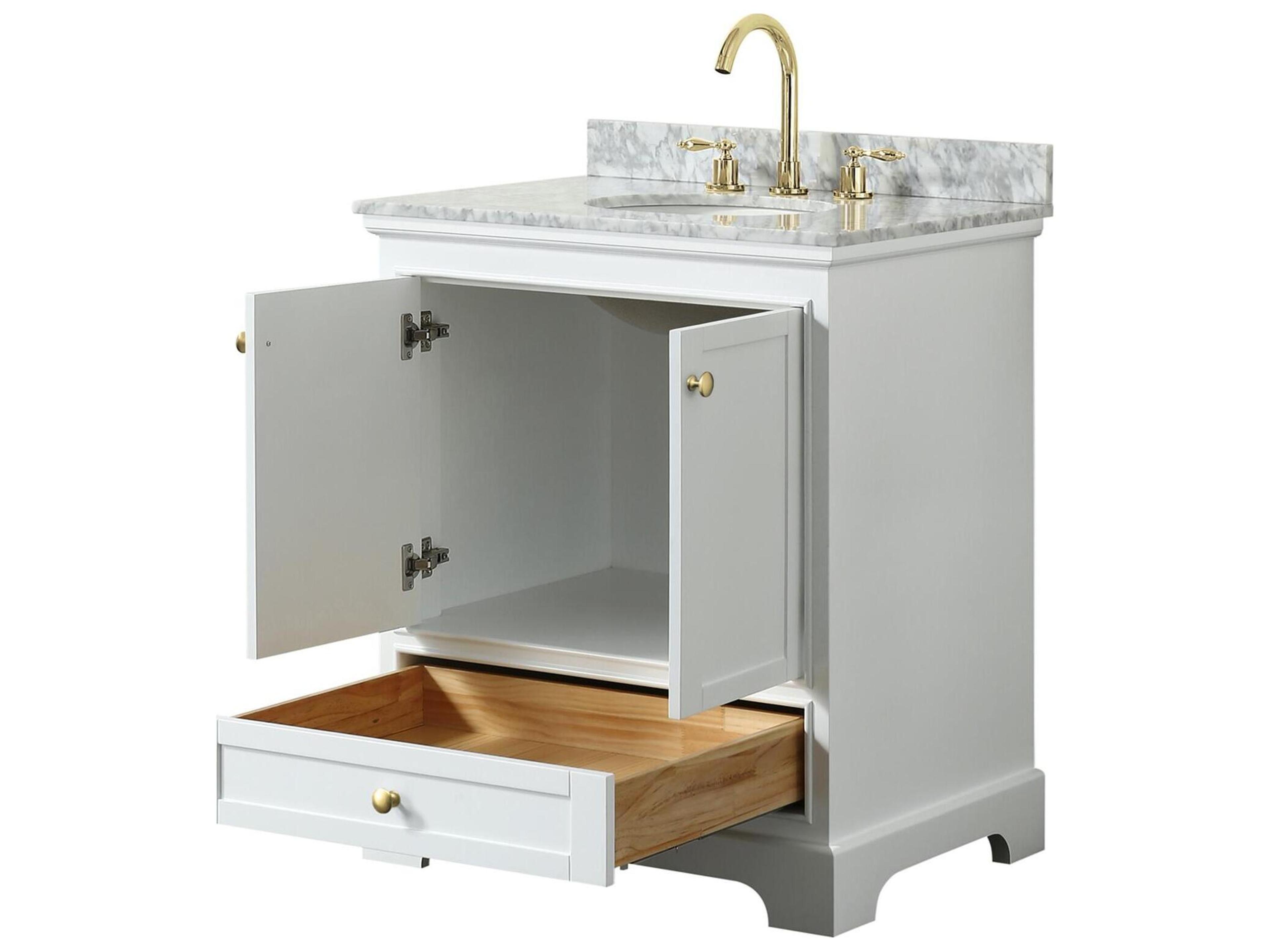 Wyndham Collection Deborah 30" White Vanity