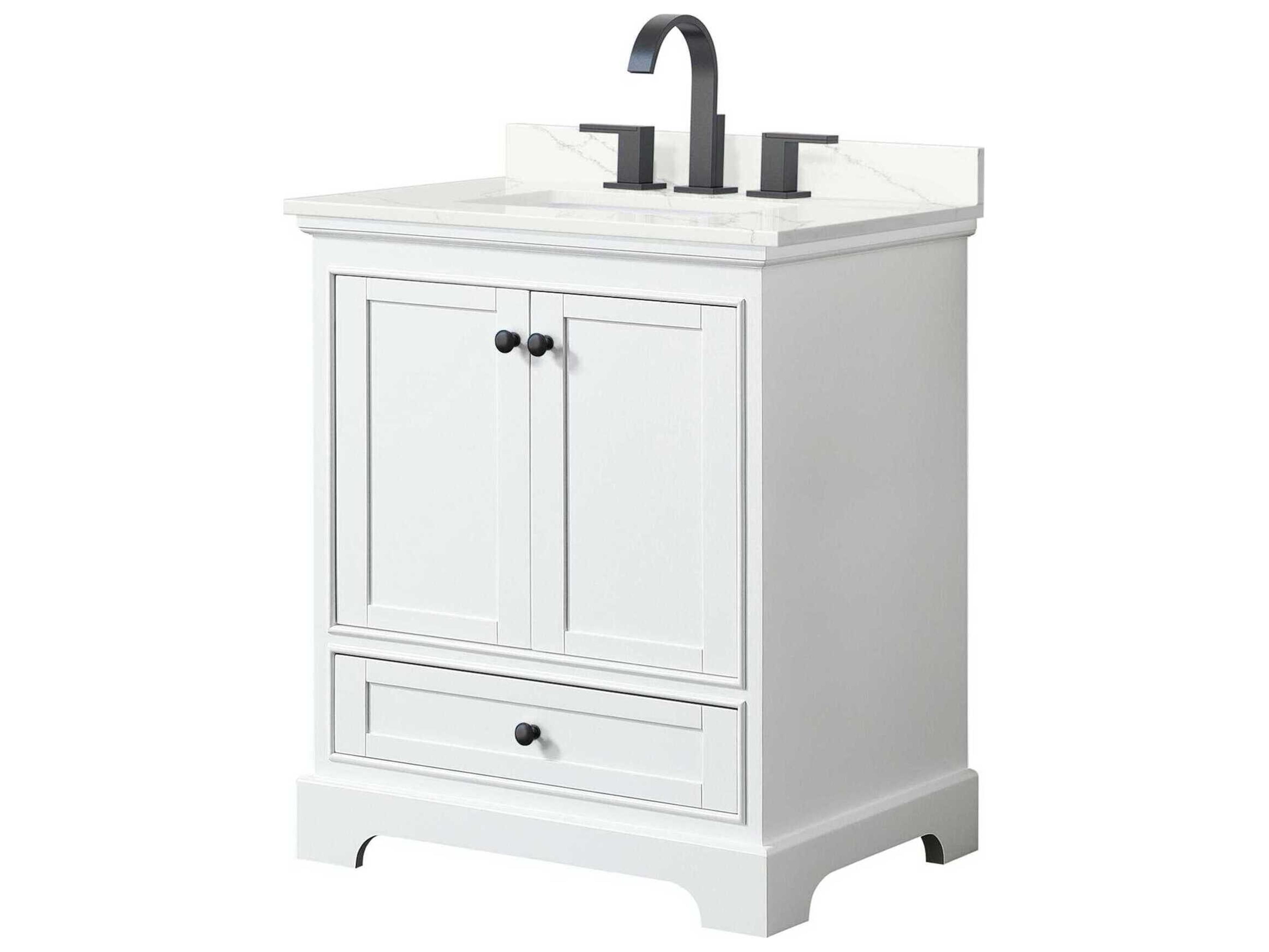 Wyndham Collection Deborah 30" White Vanity