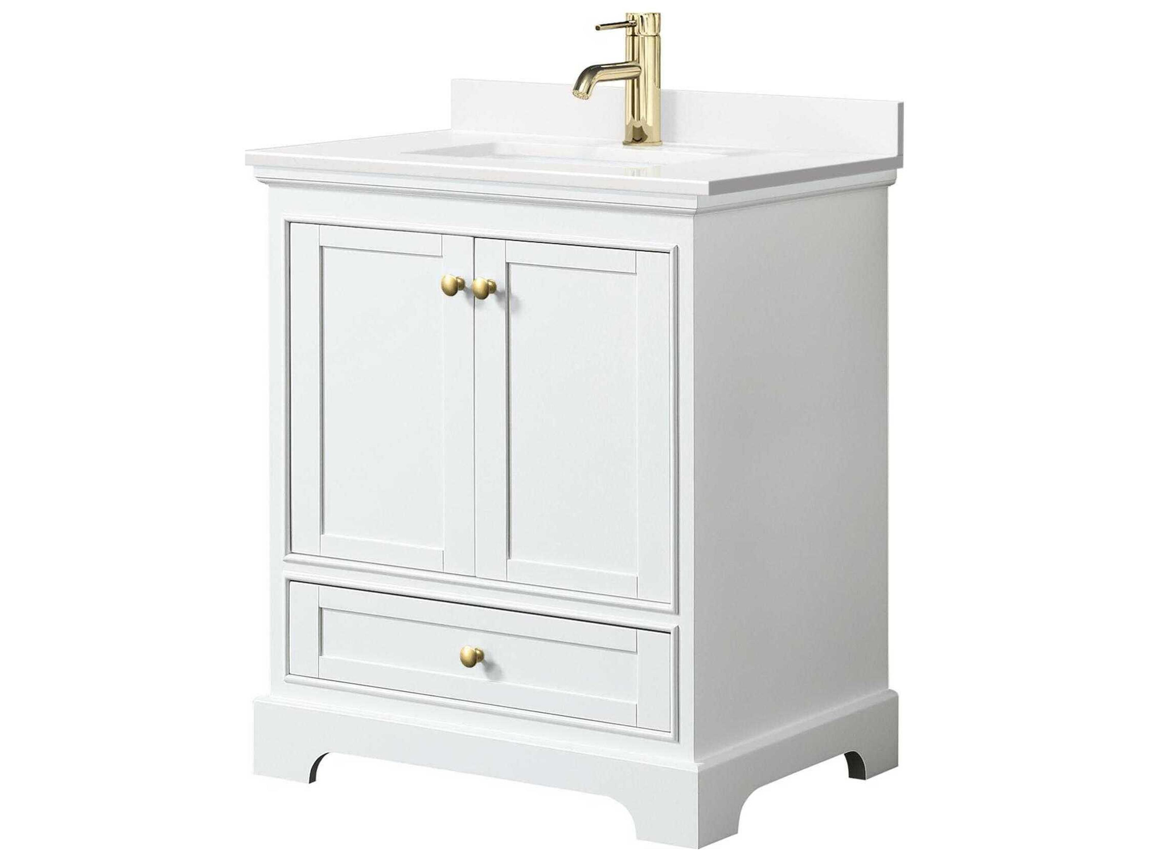 Wyndham Collection Deborah 30" White Vanity