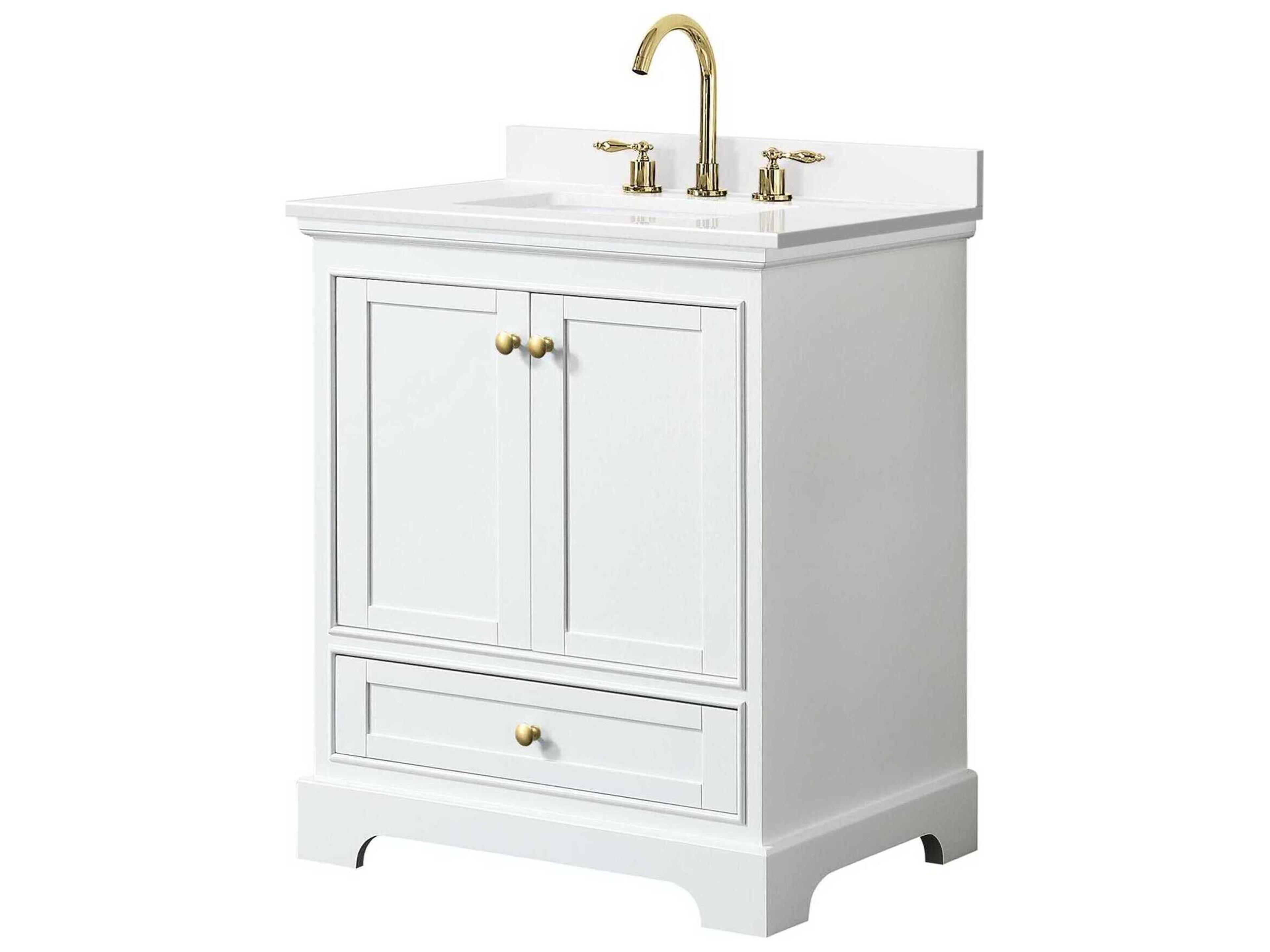 Wyndham Collection Deborah 30" White Vanity