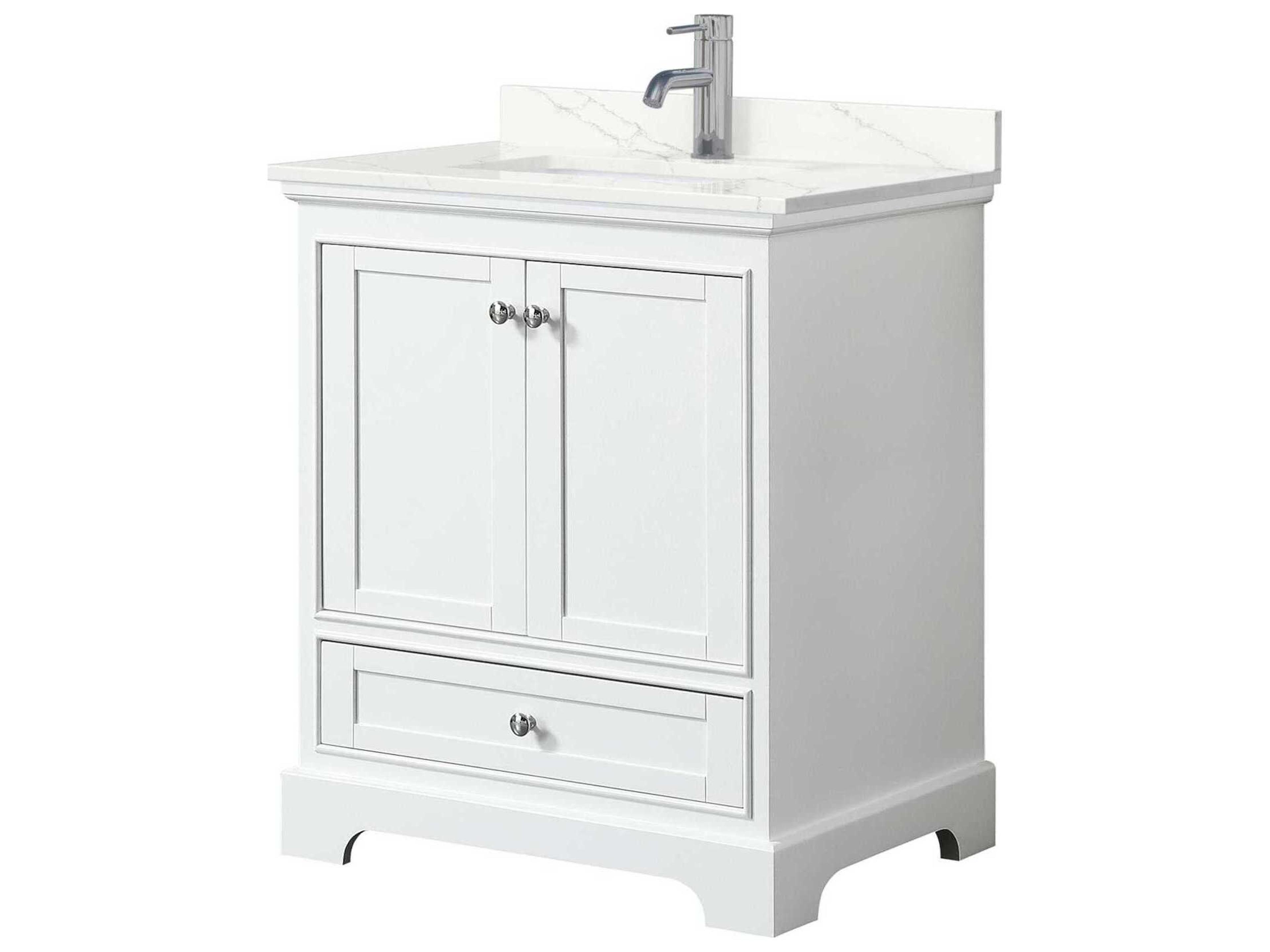 Wyndham Collection Deborah 30" White Vanity