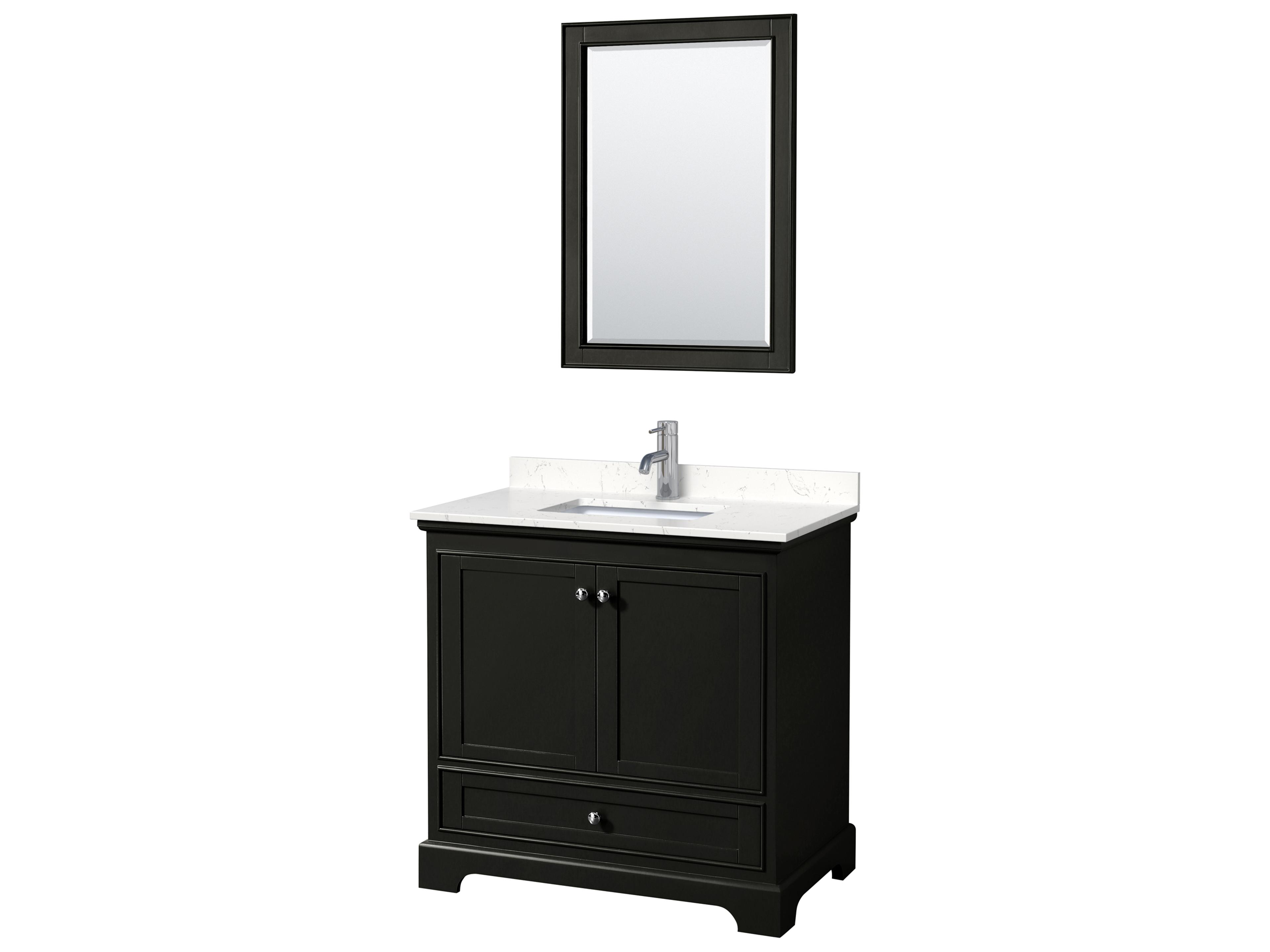 Deborah 36" Dark Espresso Vanity with 24" Mirror