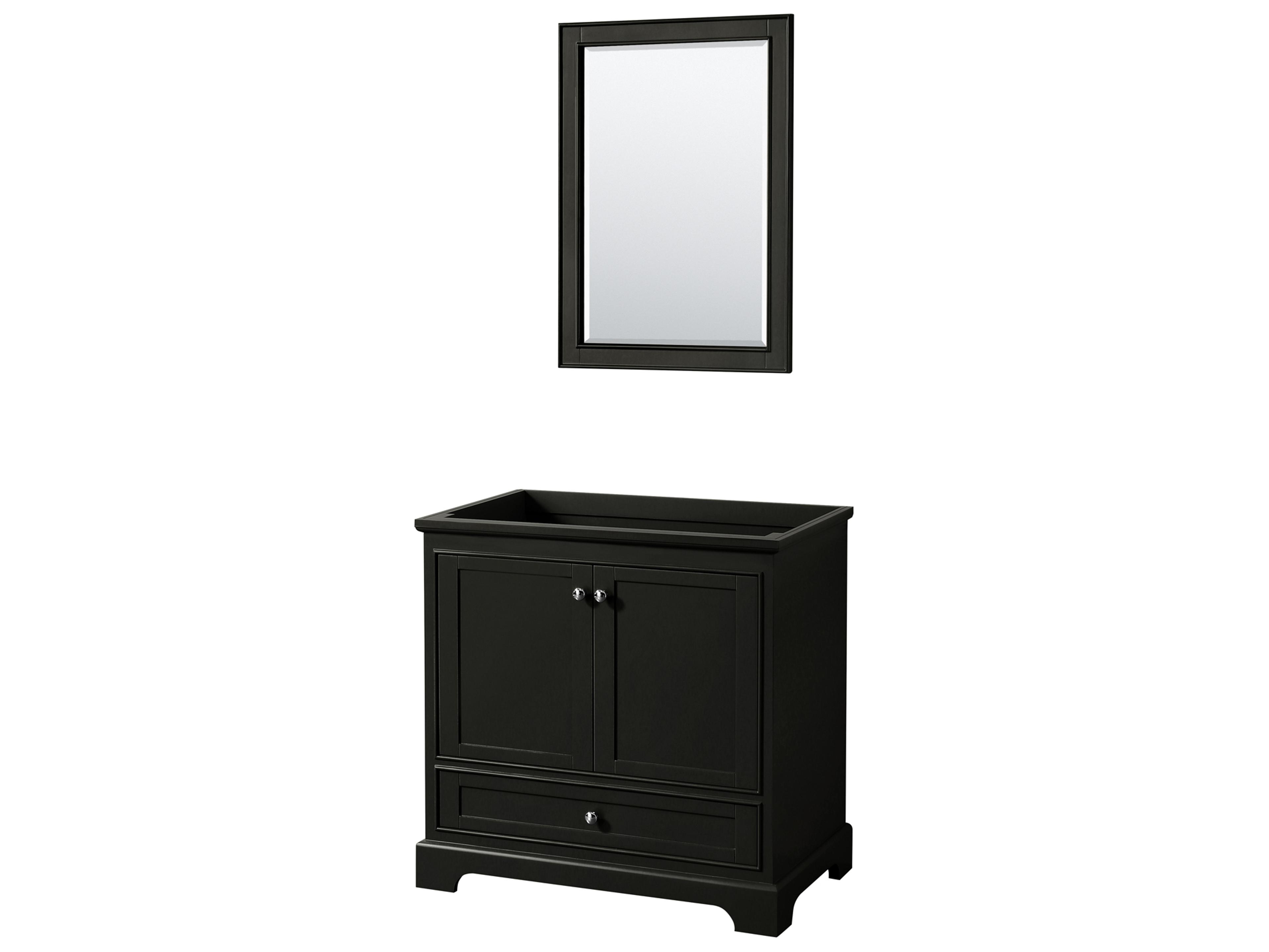 Wyndham Collection Deborah 35" Dark Espresso Vanity