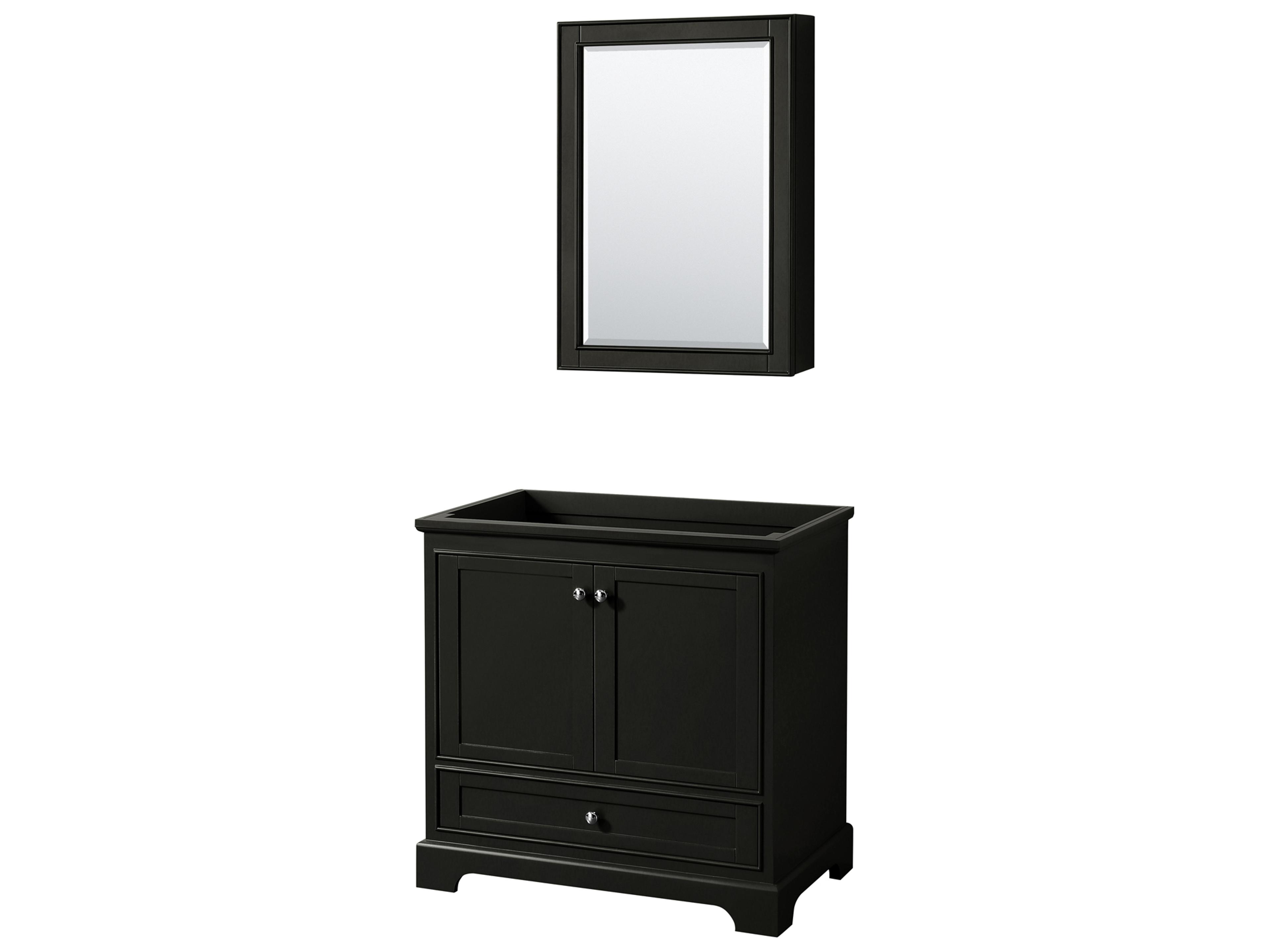 Wyndham Collection Deborah 35" Dark Espresso Vanity