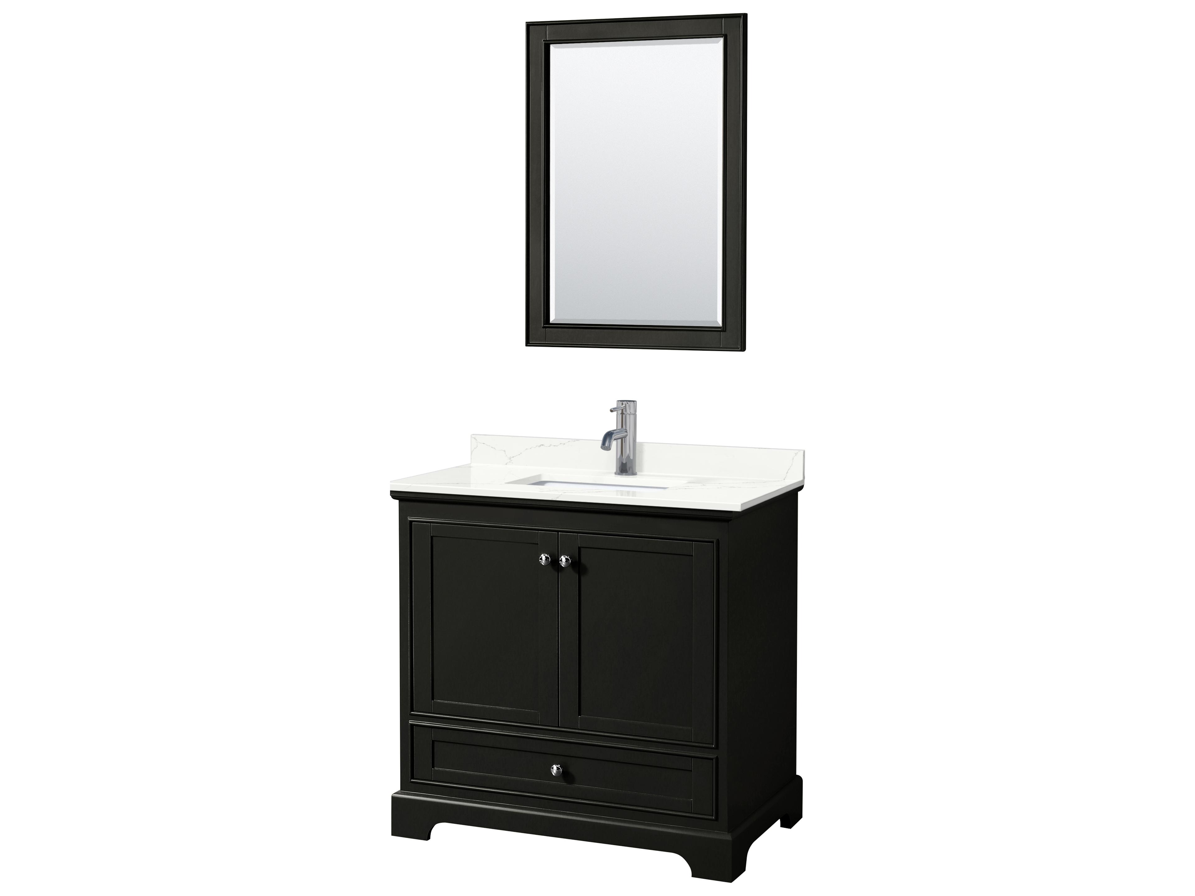 Deborah 36" Dark Espresso Vanity with 24" Mirror