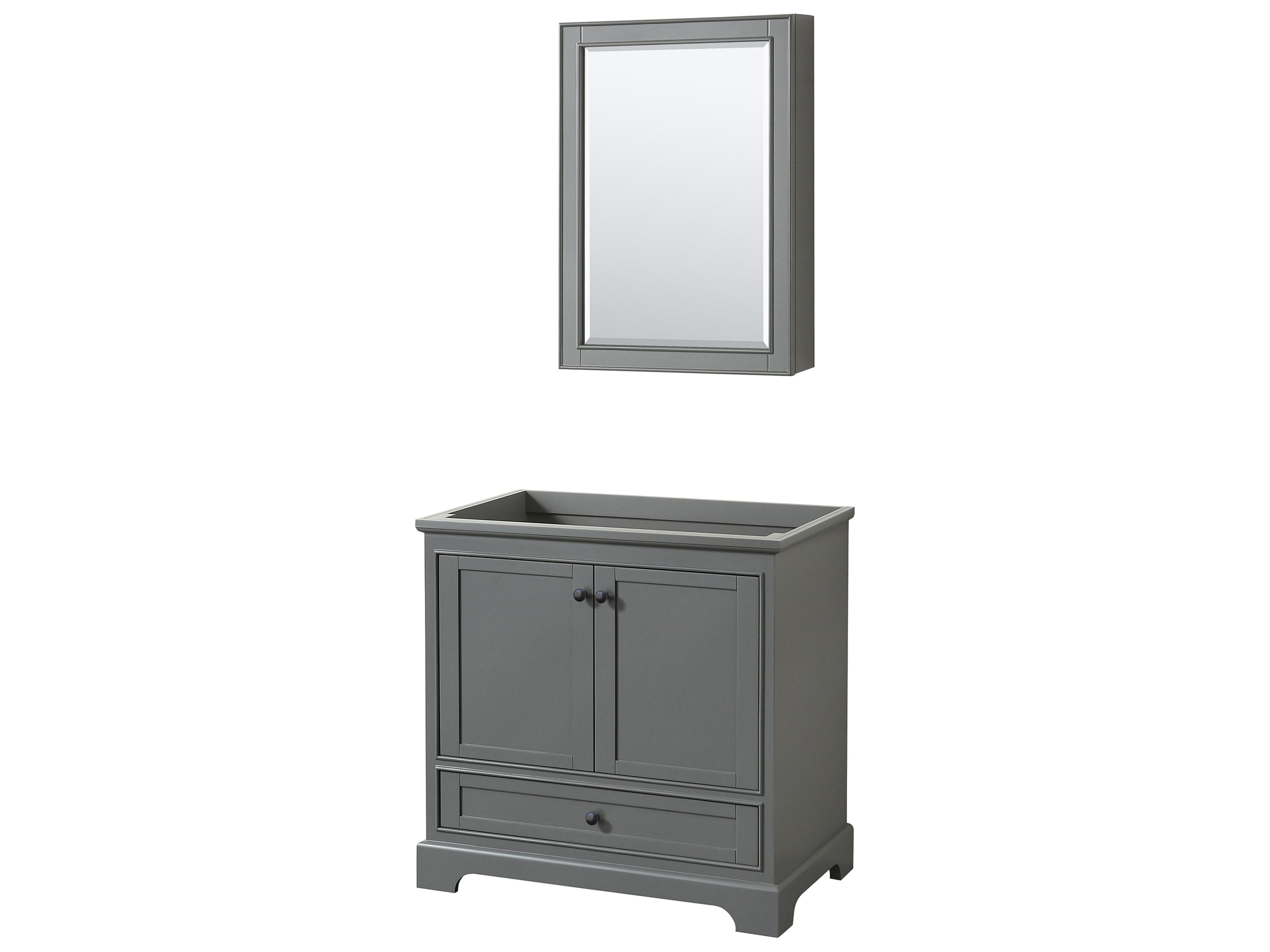 Deborah 35" Dark Gray Vanity with Medicine Cabinet