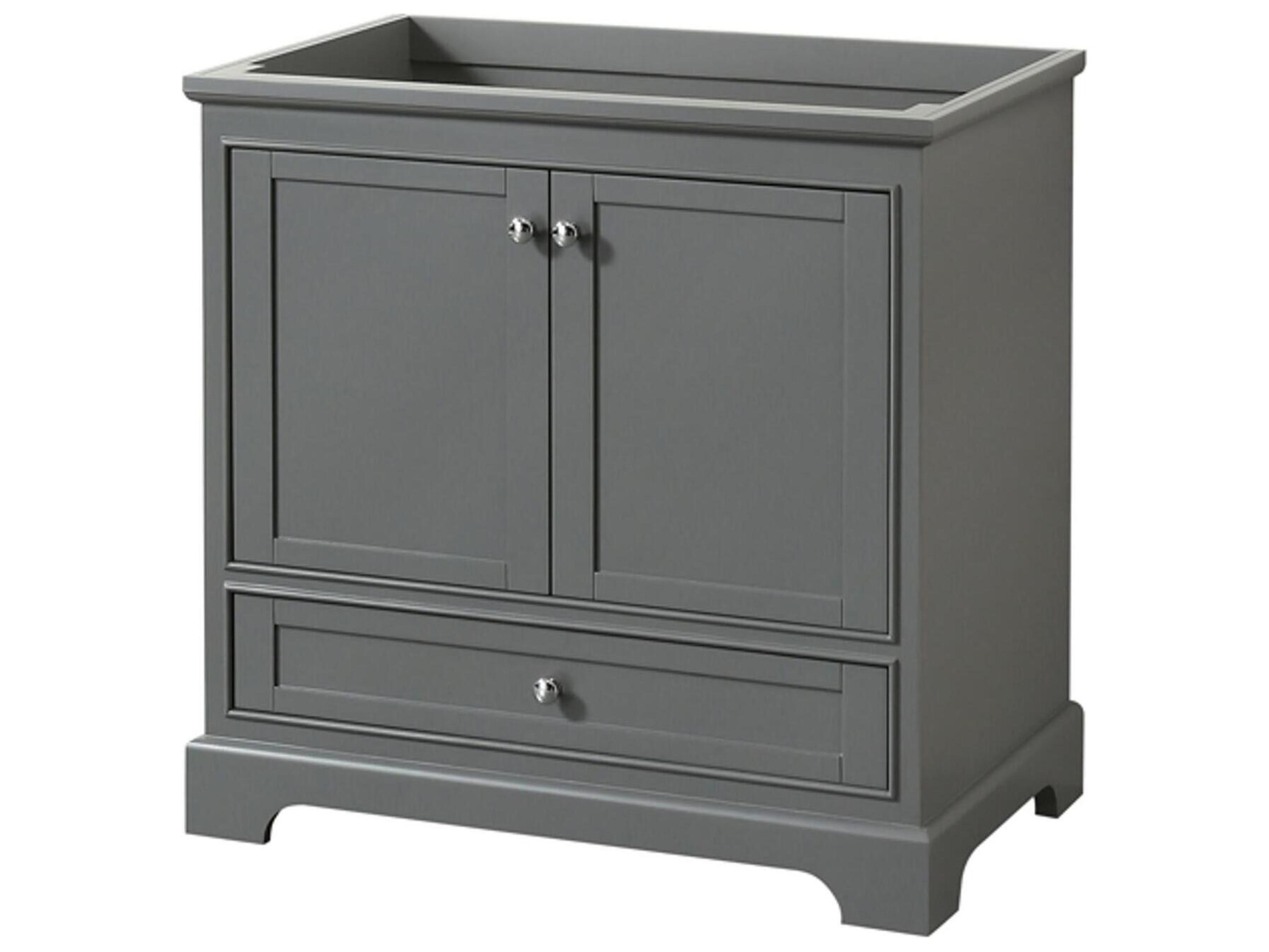 Wyndham Collection Deborah 35" Dark Gray Vanity