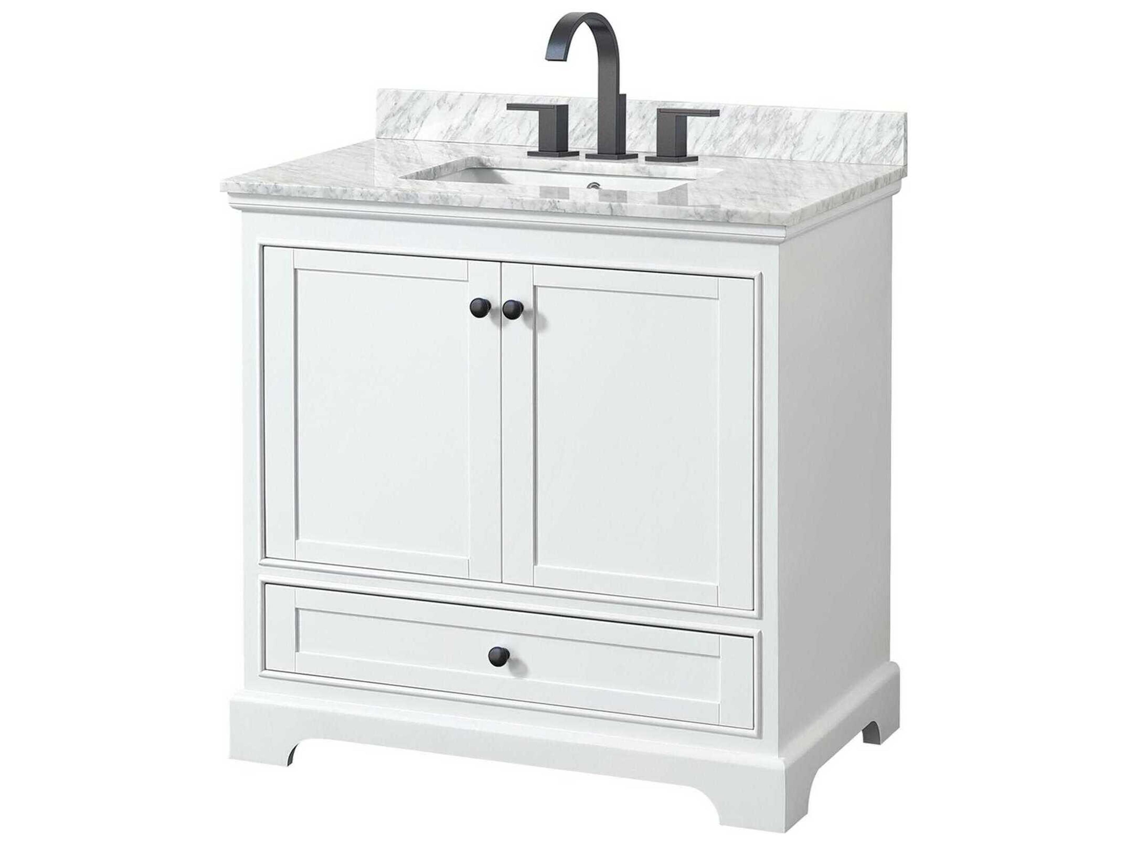 Wyndham Collection Deborah 36" White Vanity