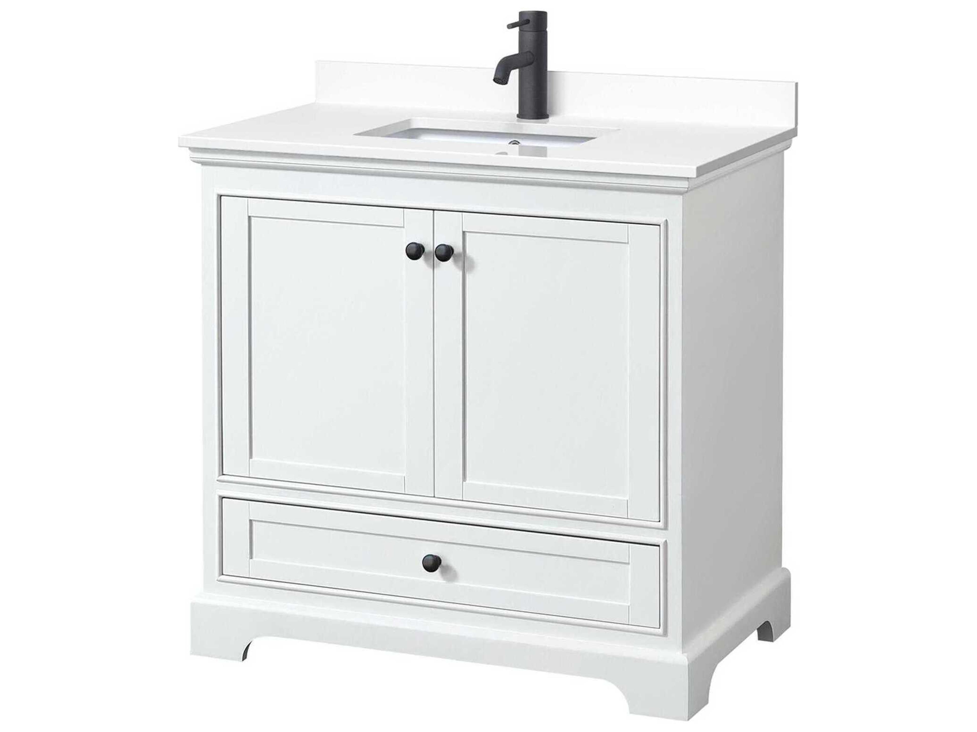 Wyndham Collection Deborah 36" White Vanity