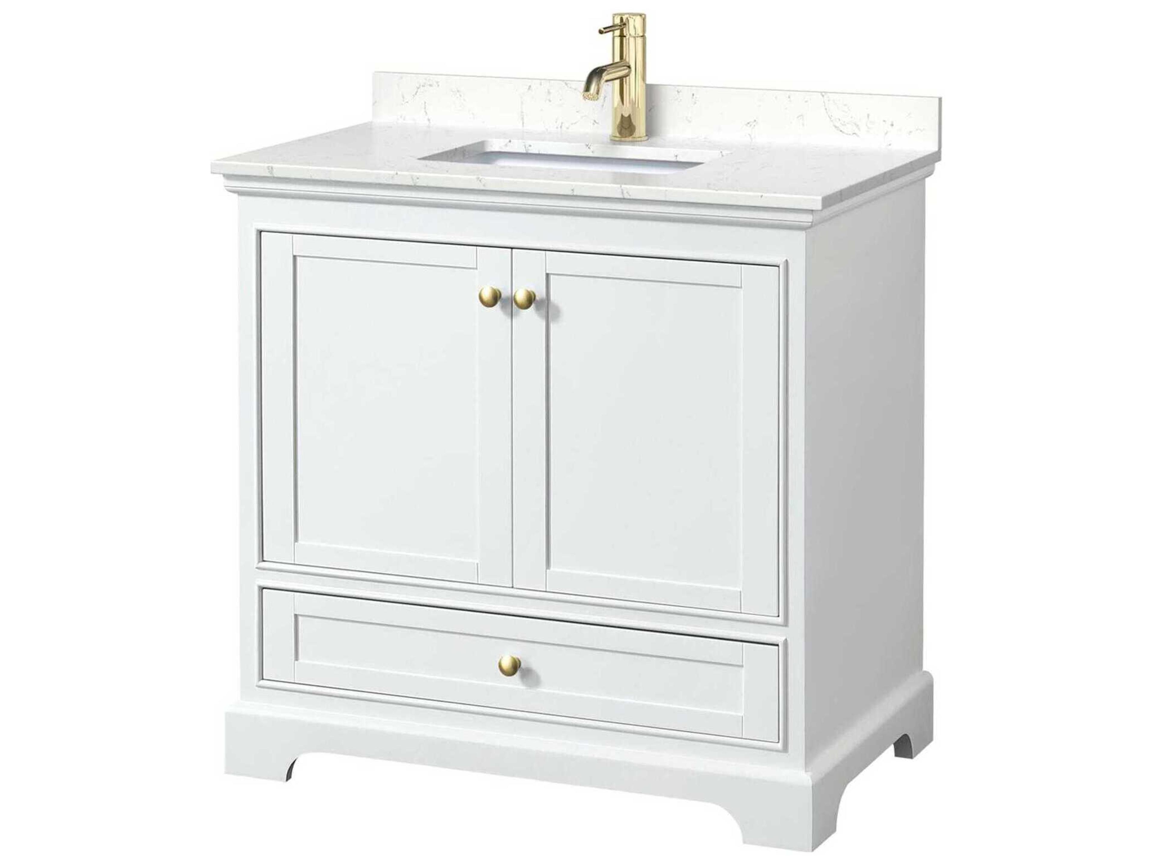 Wyndham Collection Deborah 36" White Vanity