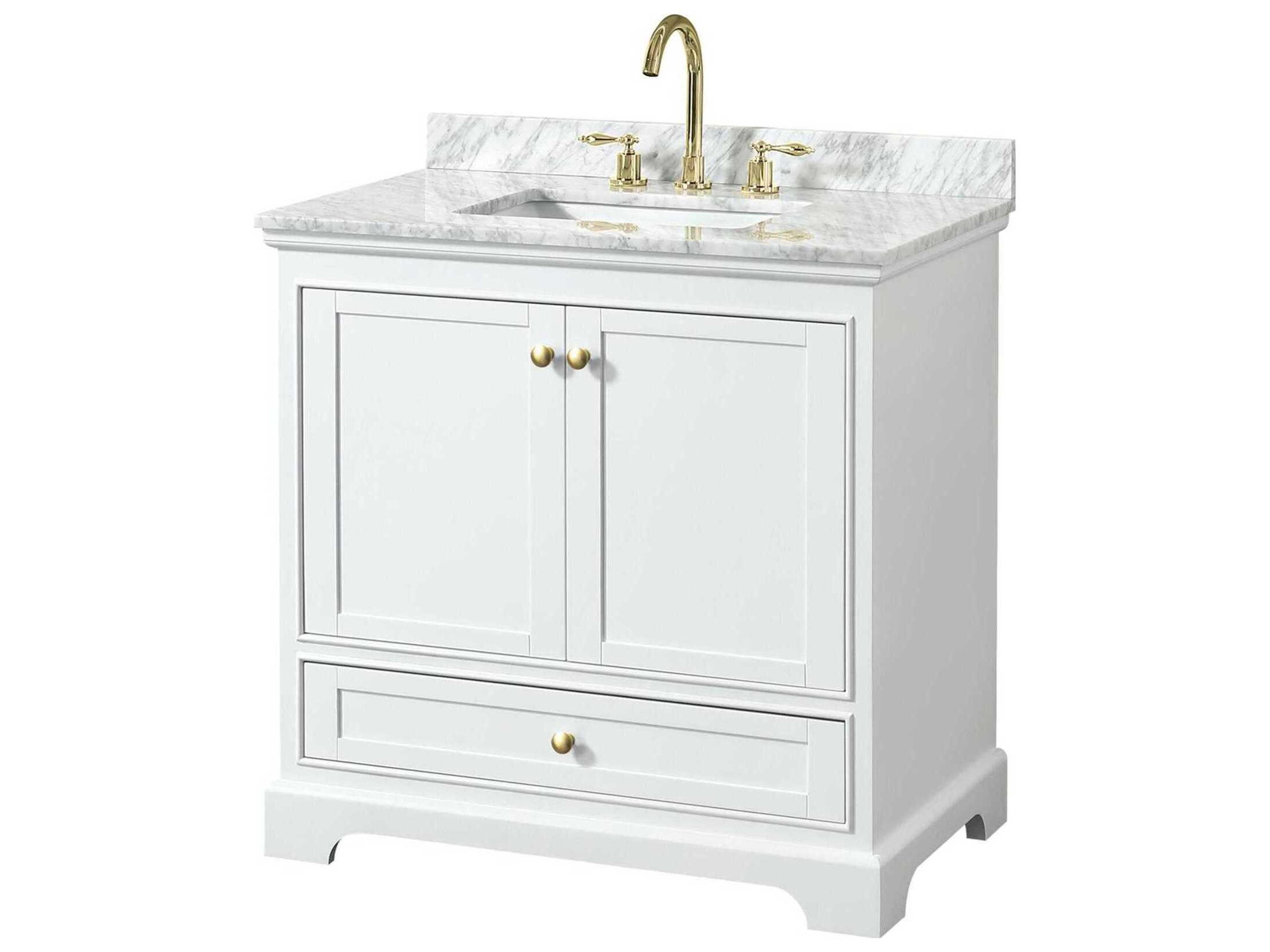 Wyndham Collection Deborah 36" White Vanity