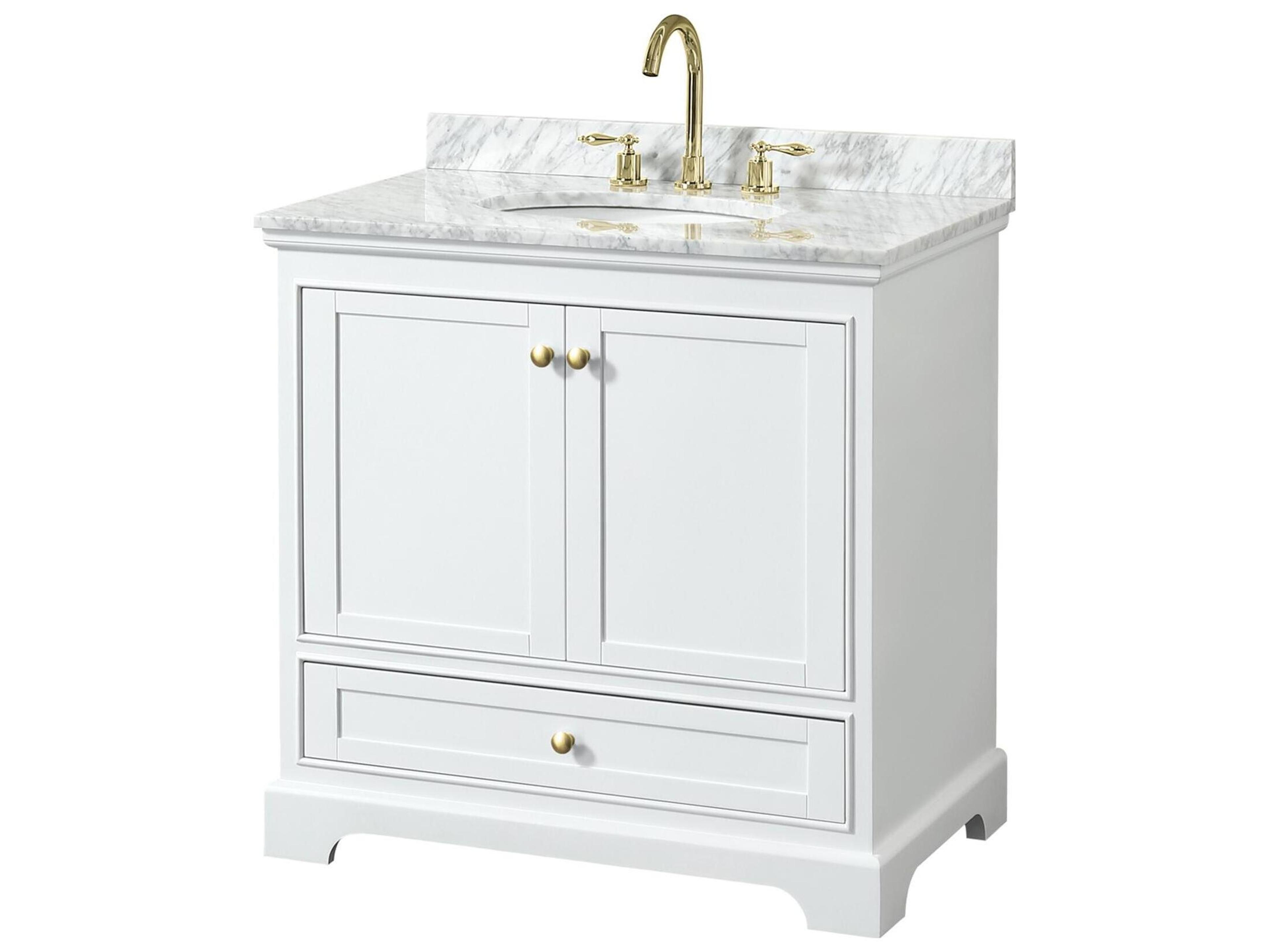 Wyndham Collection Deborah 36" White Vanity