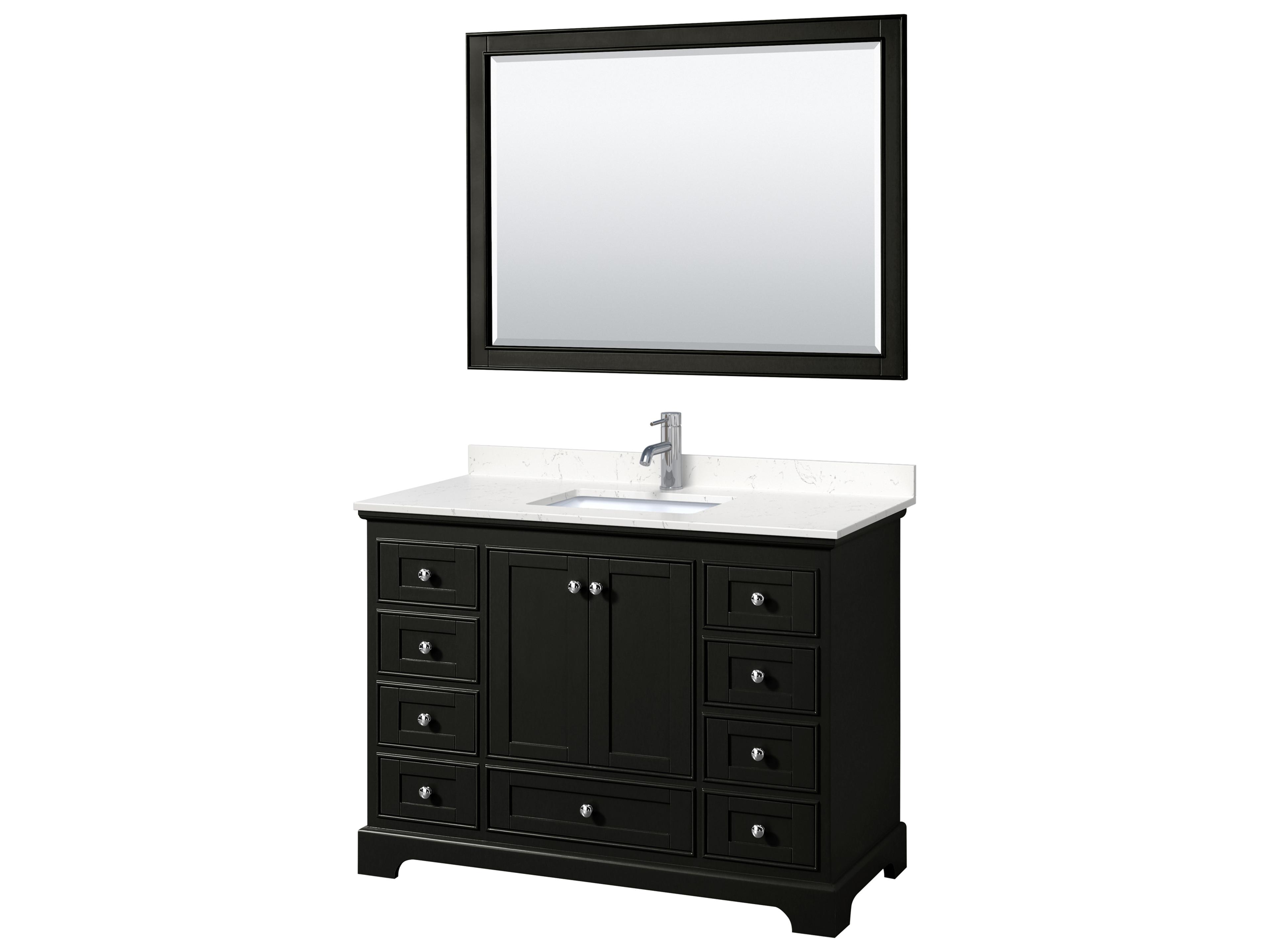 Deborah 48" Dark Espresso Vanity with 46" Mirror