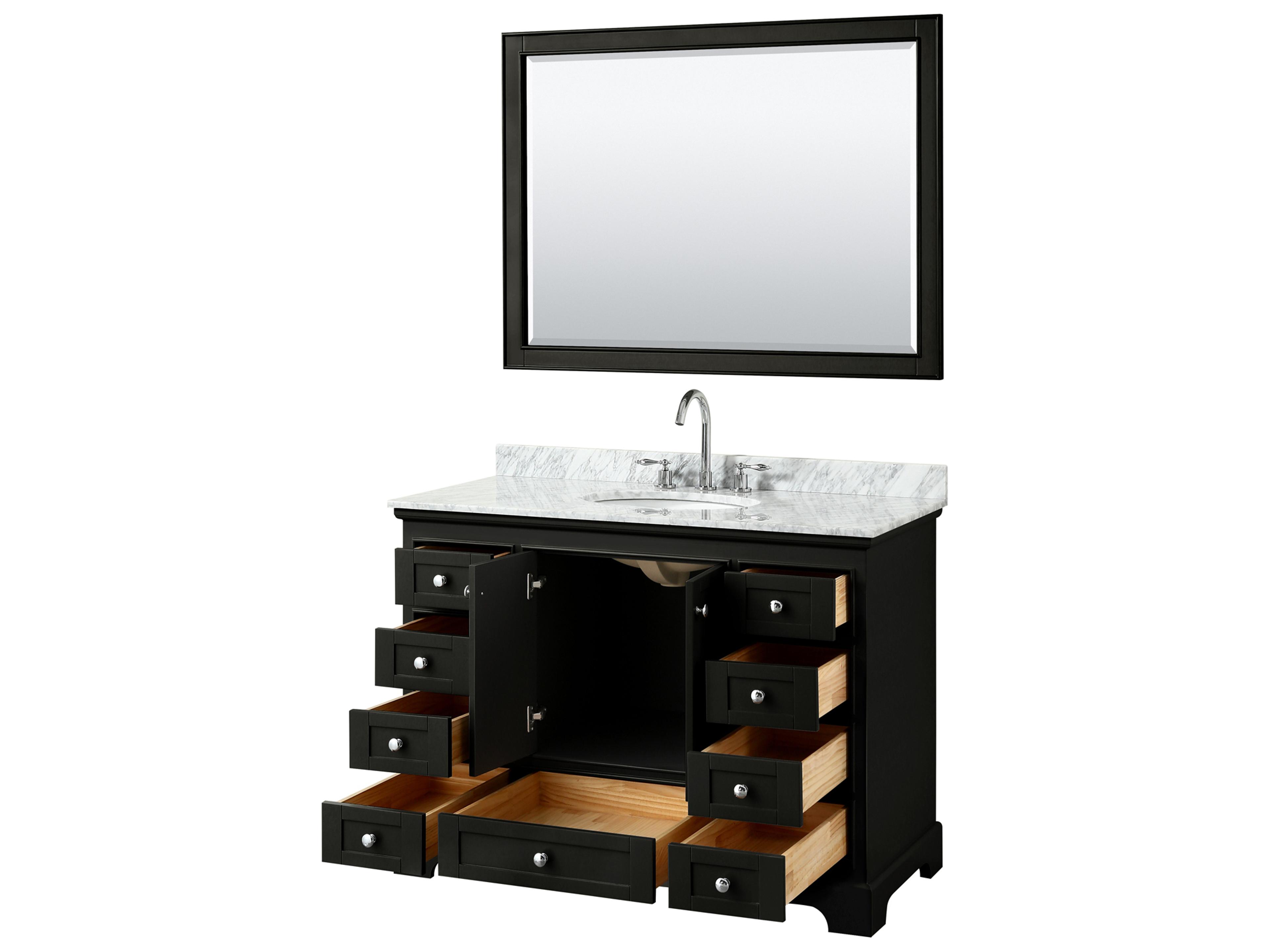 Wyndham Collection Deborah 48" Dark Espresso Vanity