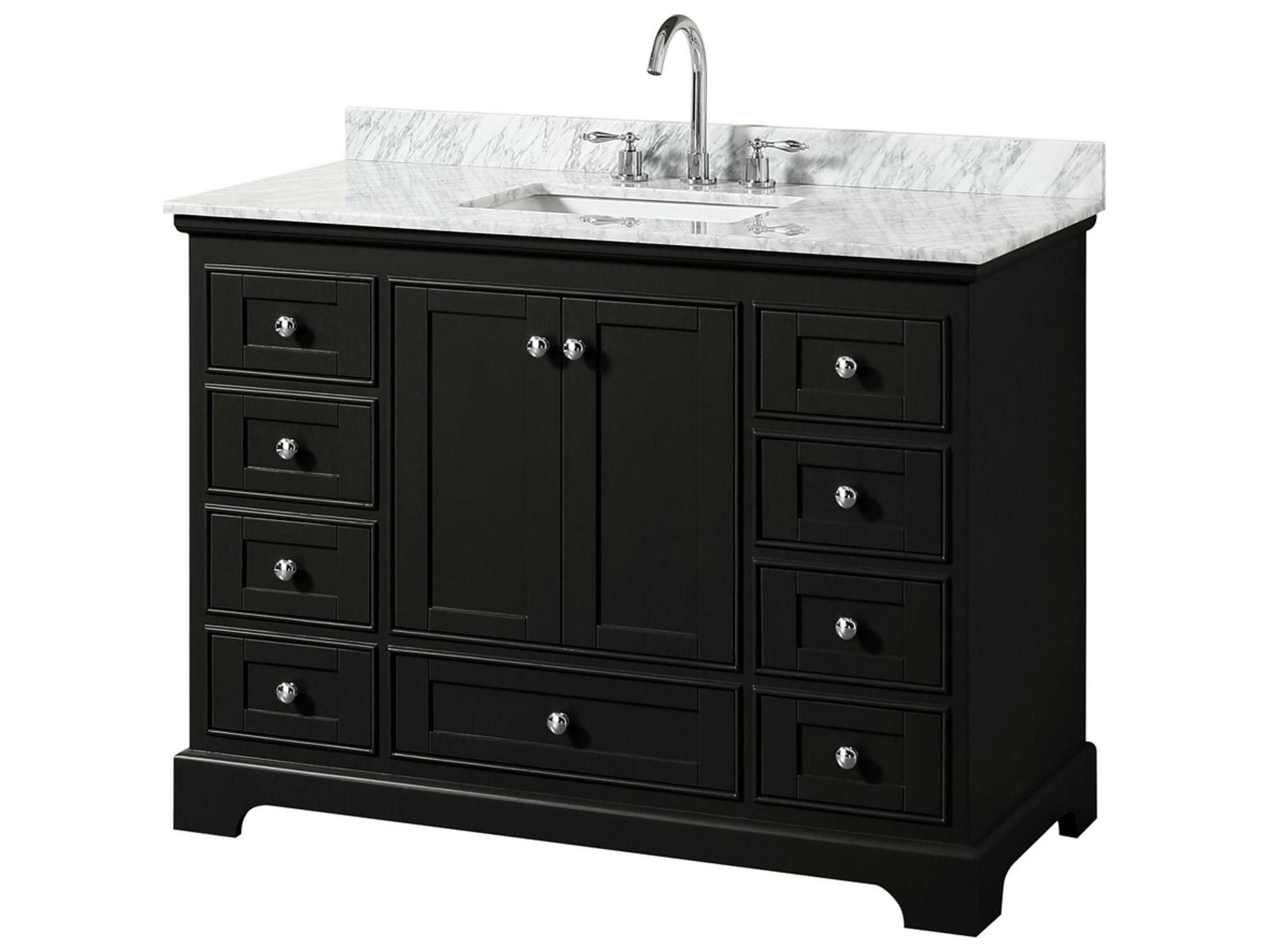 Wyndham Collection Deborah 48" Dark Espresso Vanity