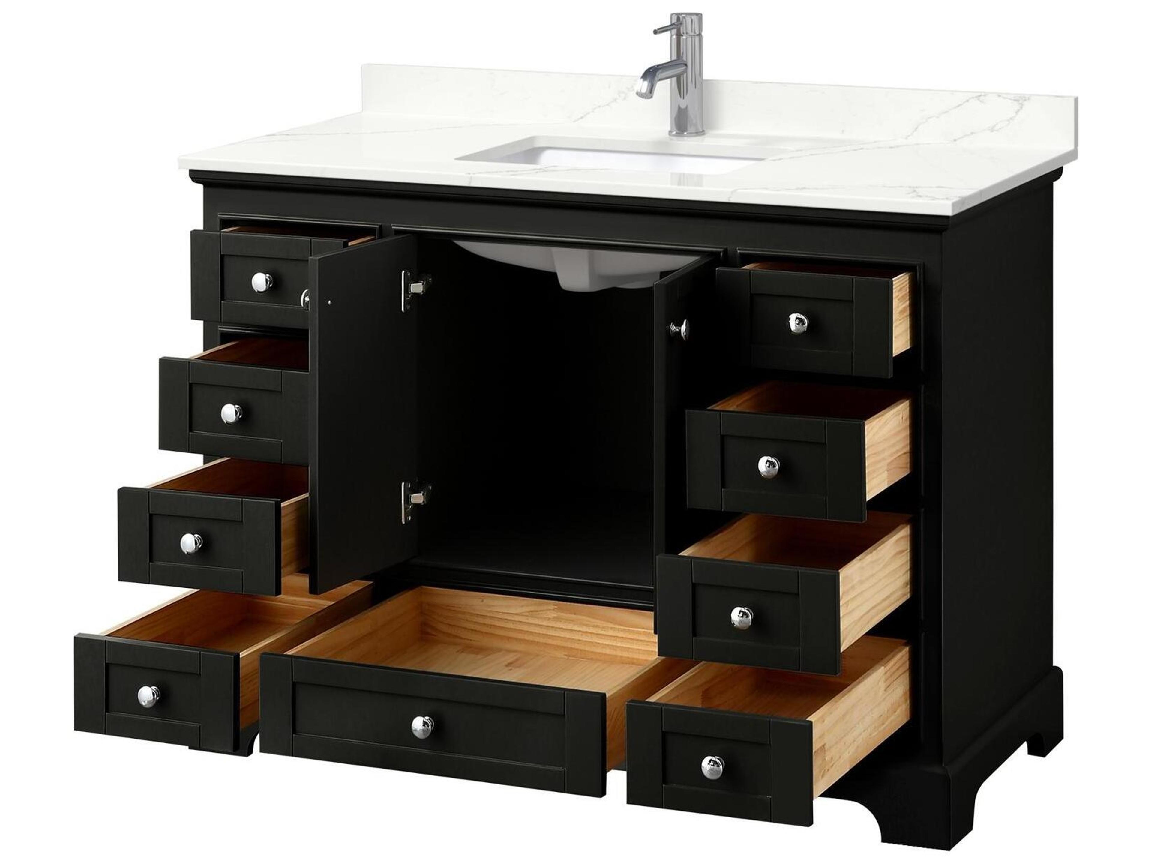 Wyndham Collection Deborah 48" Dark Espresso Vanity