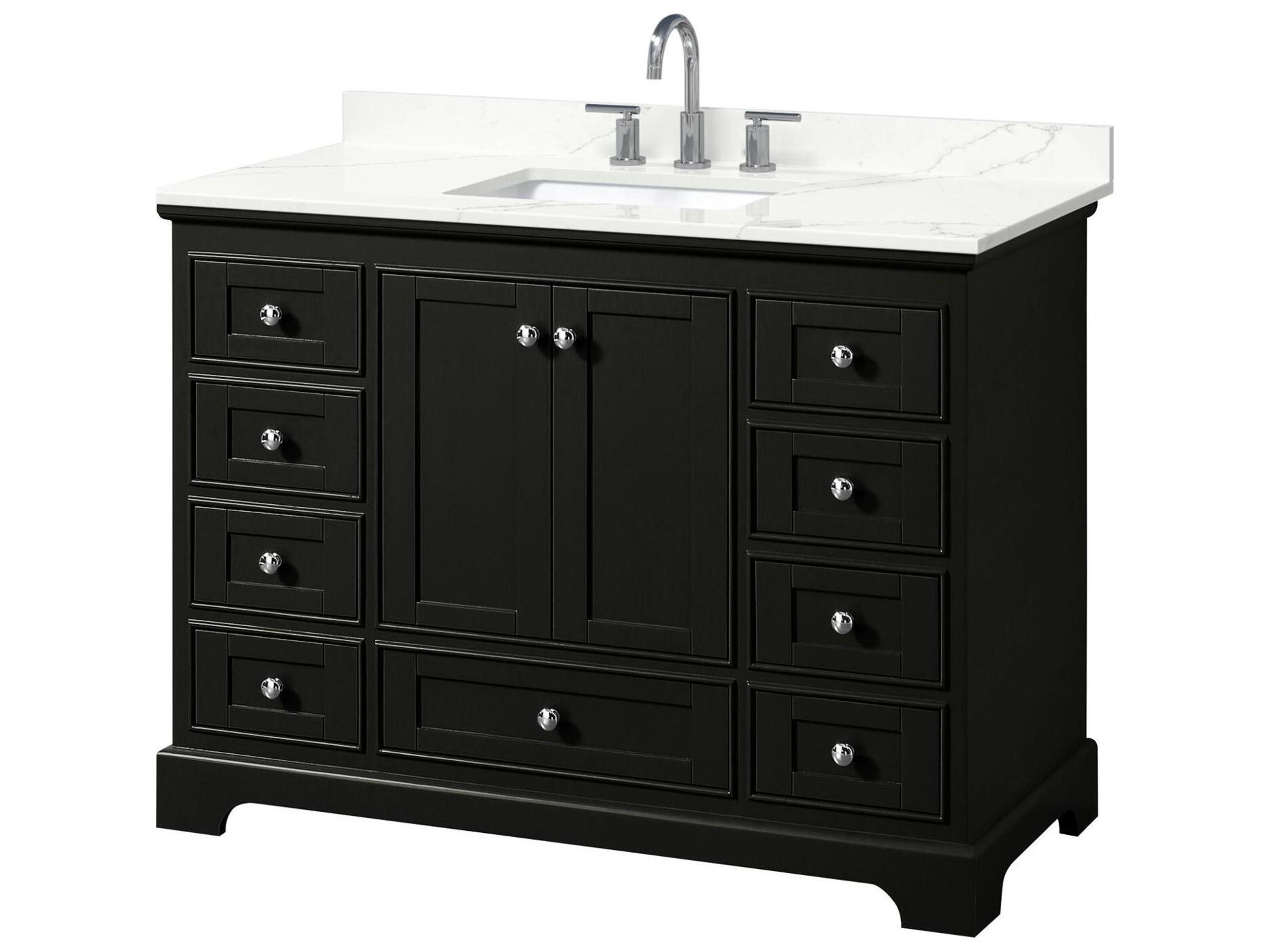 Wyndham Collection Deborah 48" Dark Espresso Vanity