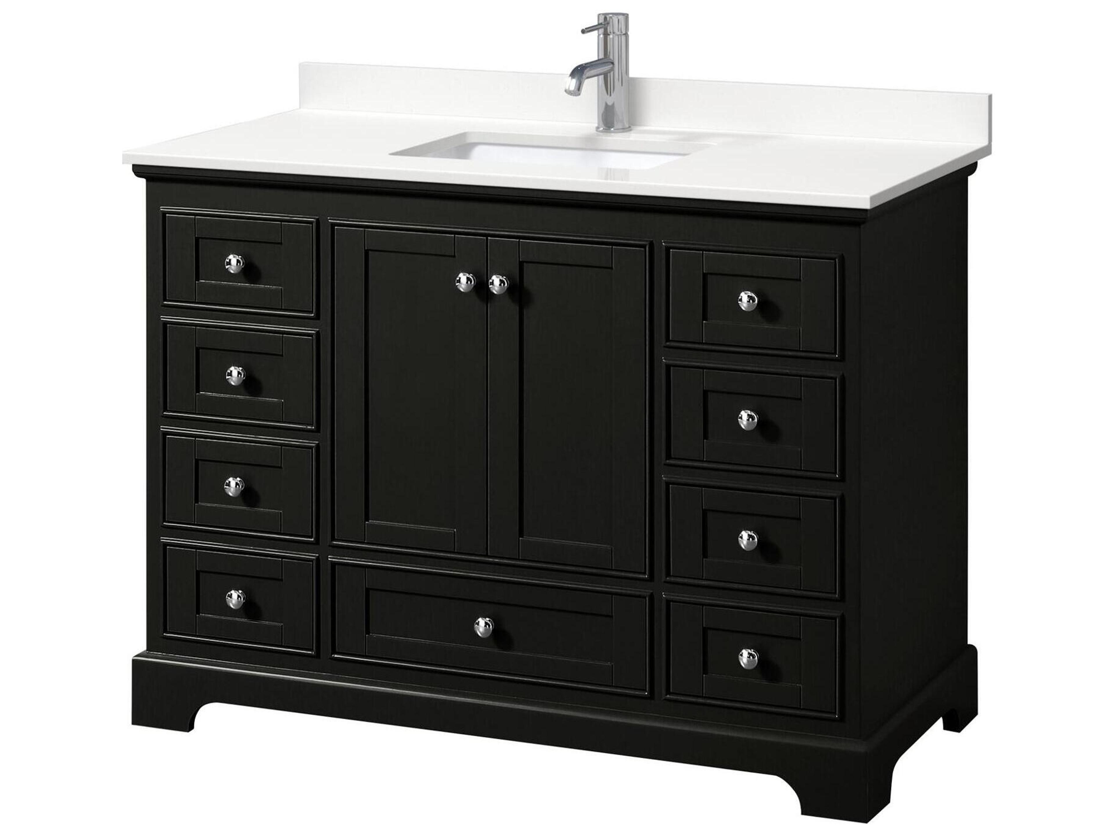 Wyndham Collection Deborah 48" Dark Espresso Vanity