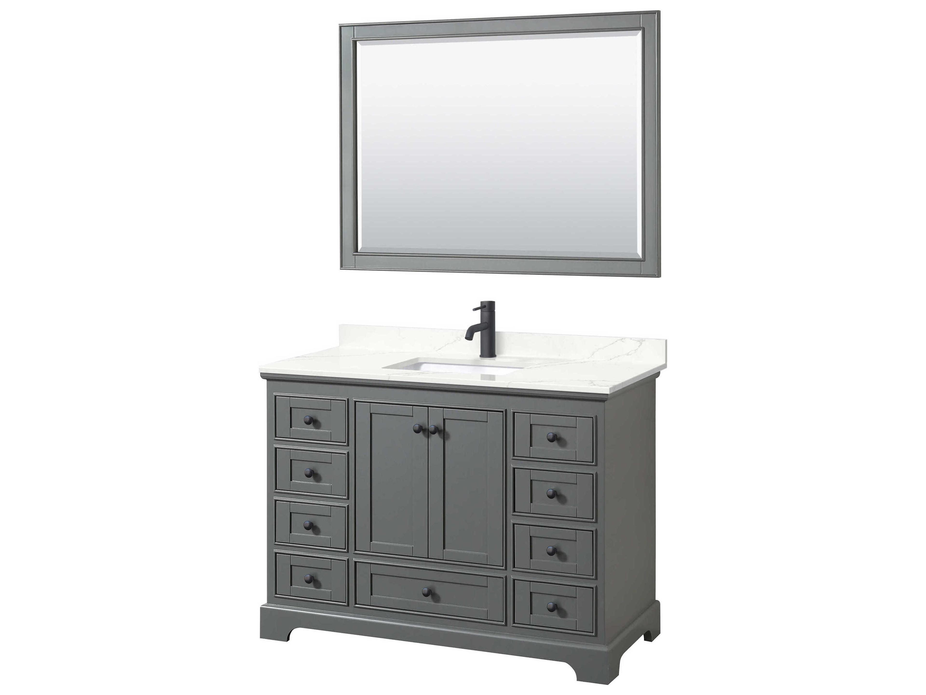 Deborah 48" Dark Gray Vanity with 46" Mirror
