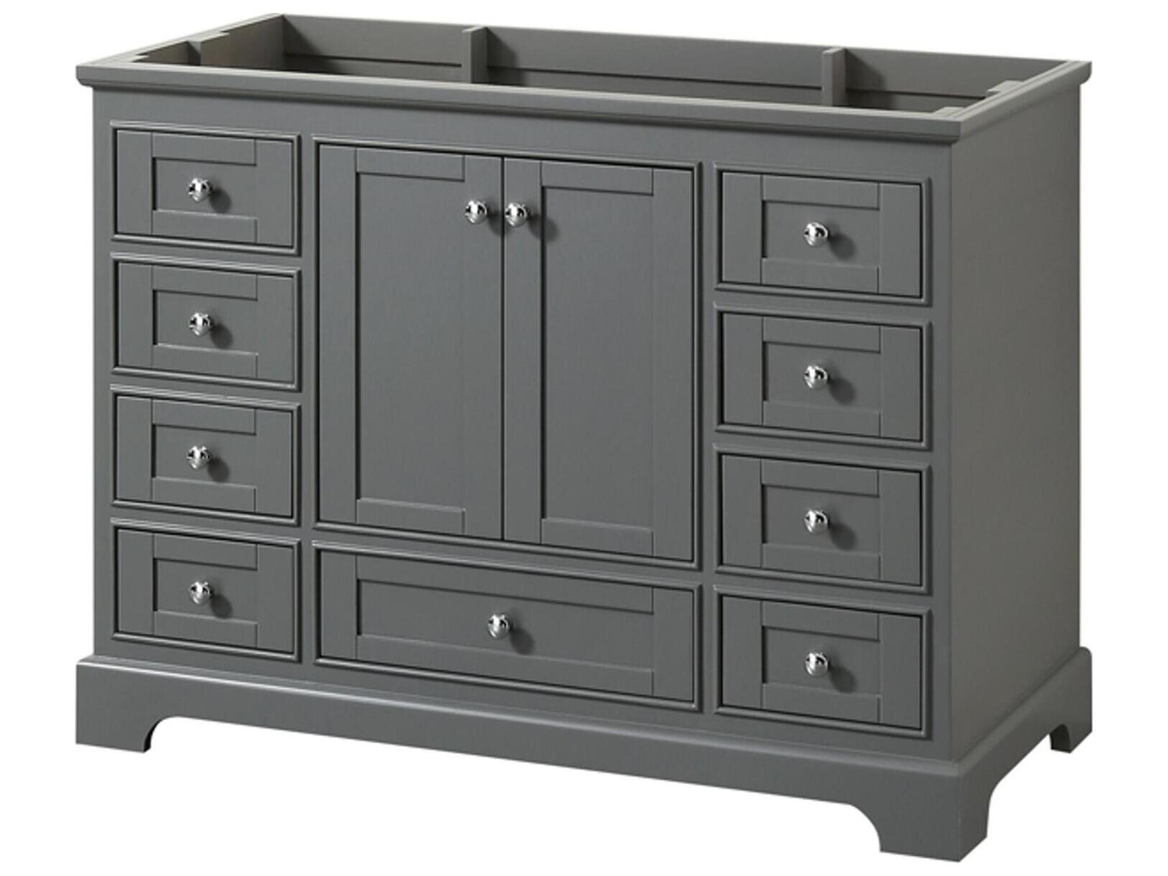 Wyndham Collection Deborah 47" Dark Gray Vanity