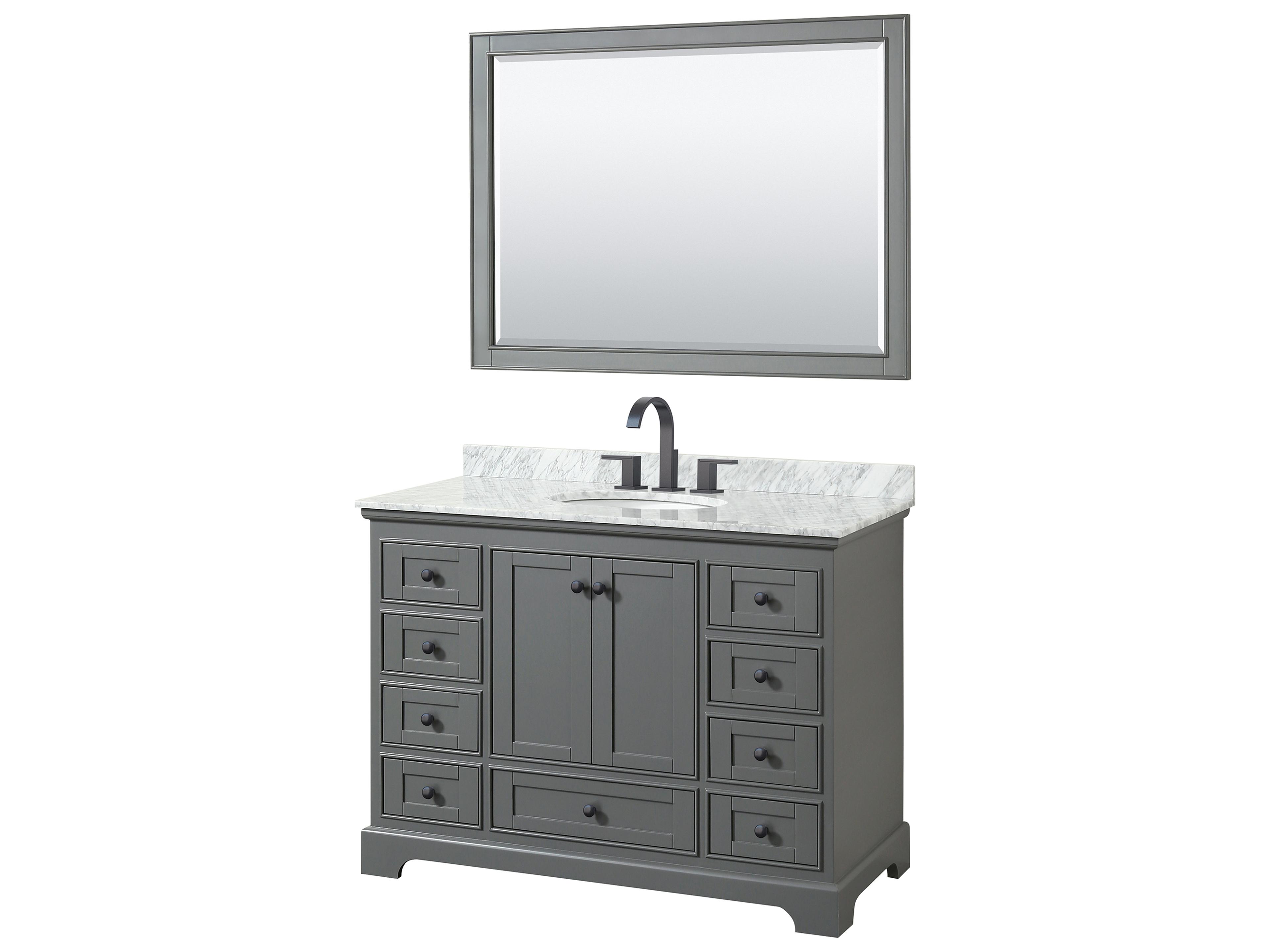 Deborah 48" Dark Gray Vanity with 46" Mirror