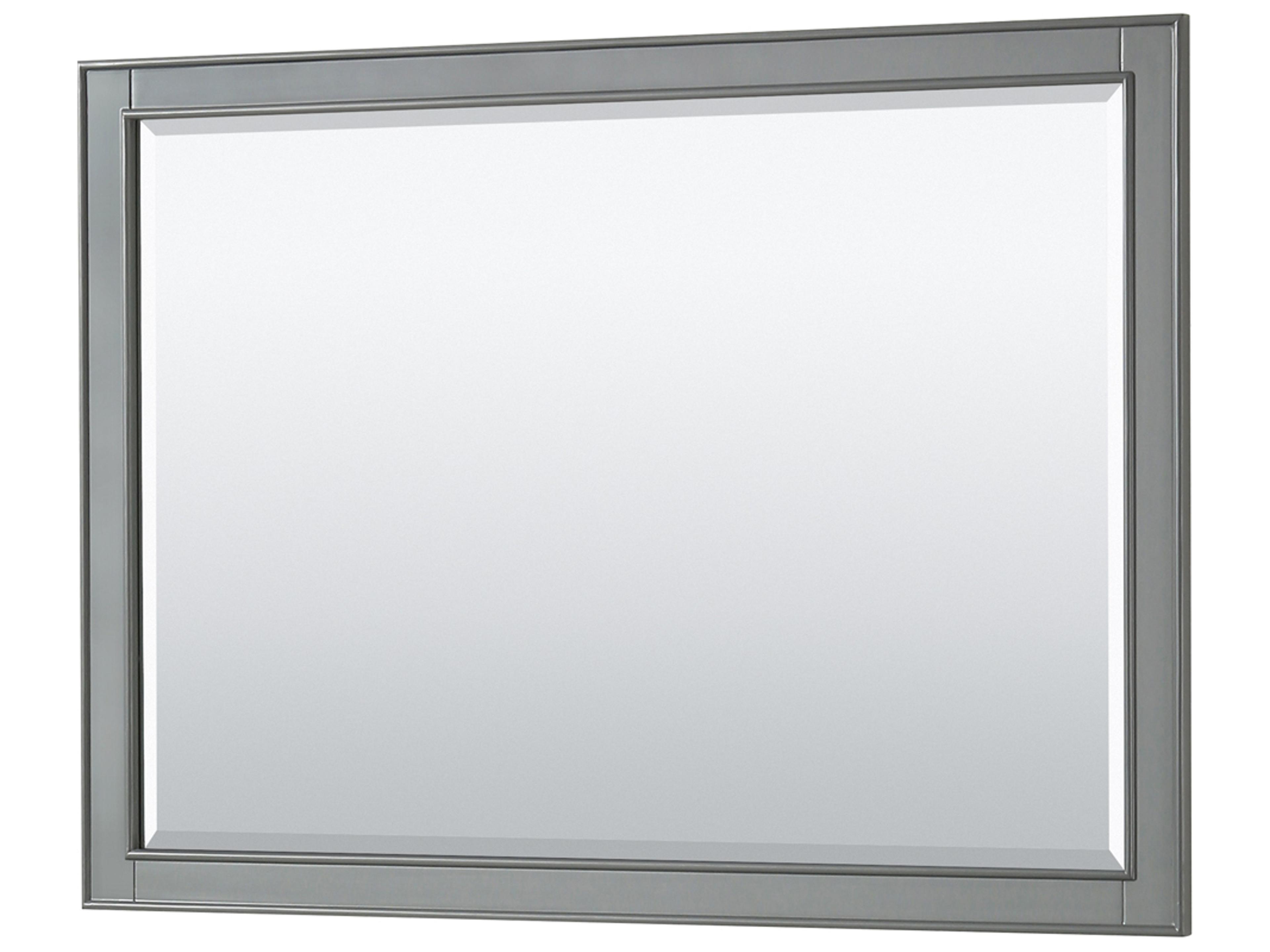 Wyndham Collection Deborah 48" Dark Gray Vanity with 46" Mirror