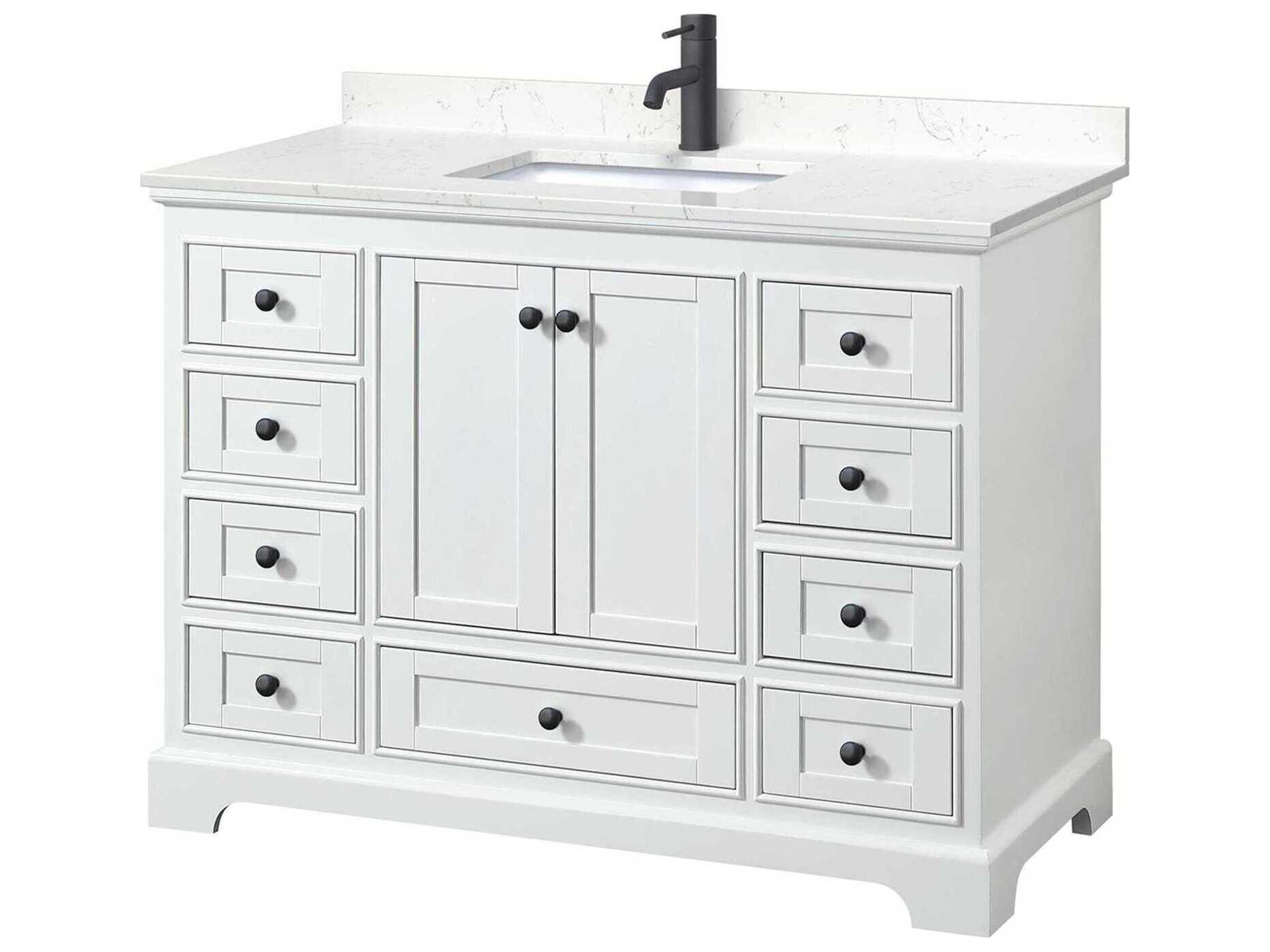 Deborah 48" White Vanity