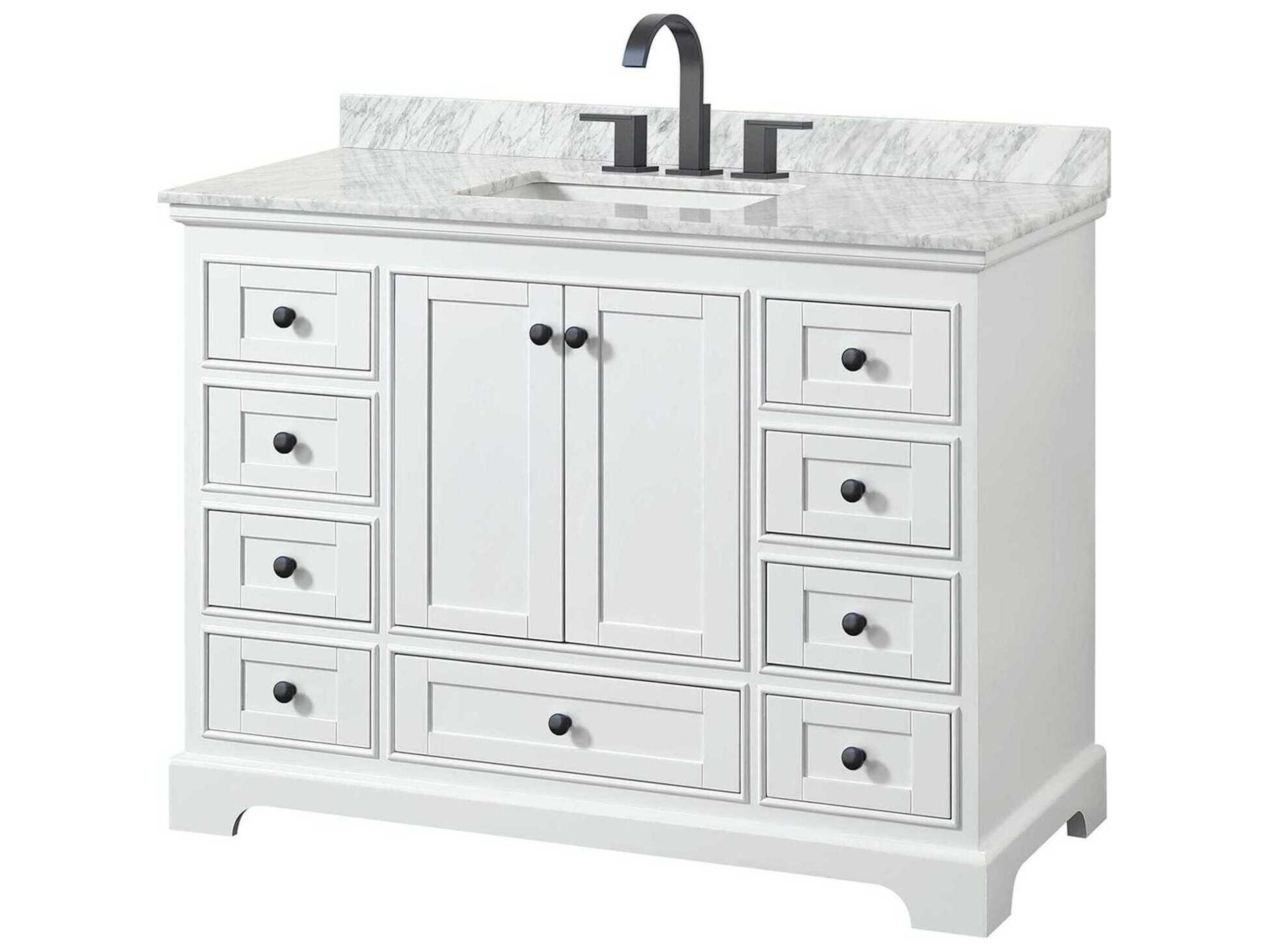 Wyndham Collection Deborah 48" White Vanity