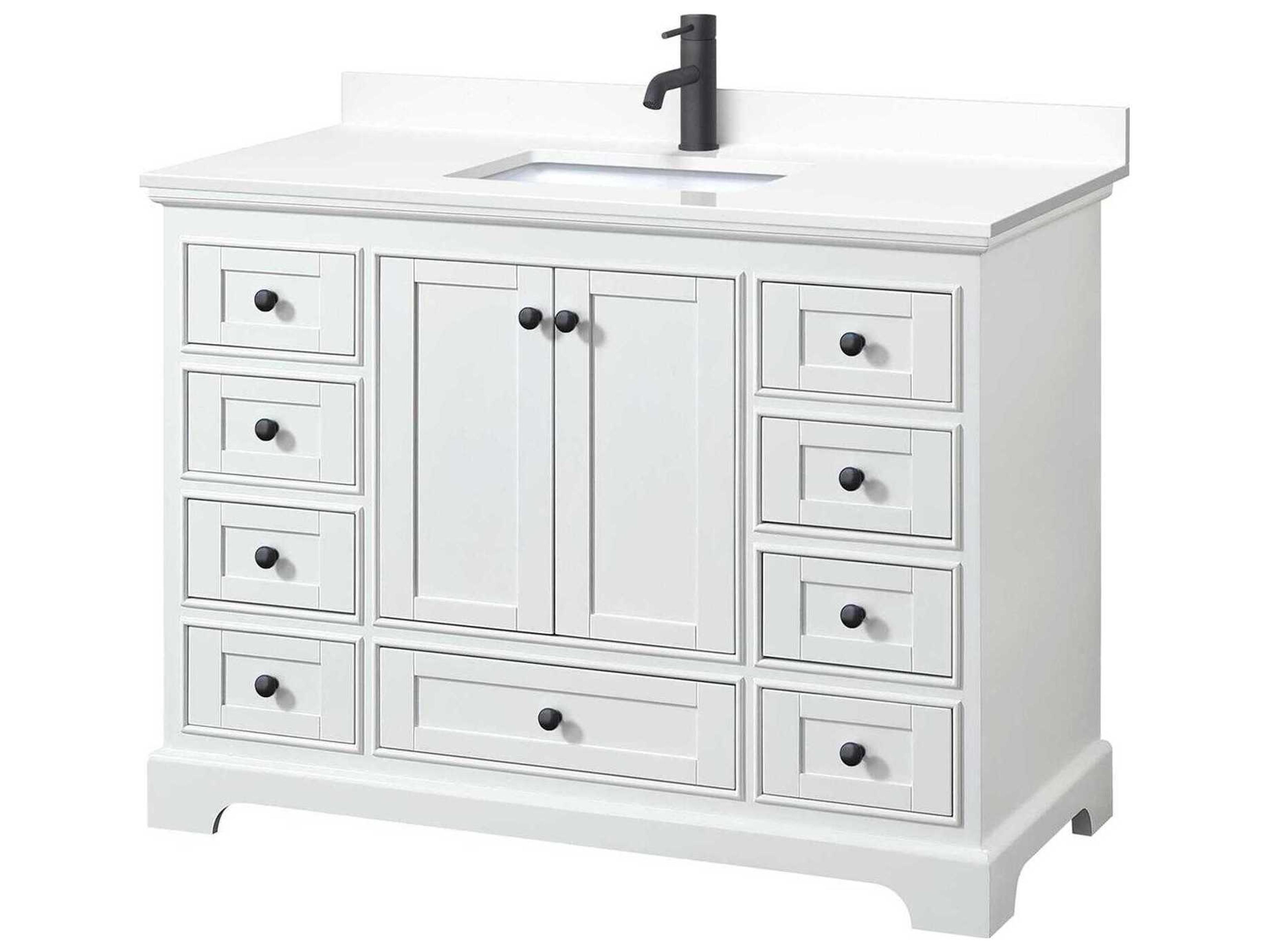 Wyndham Collection Deborah 48" White Vanity