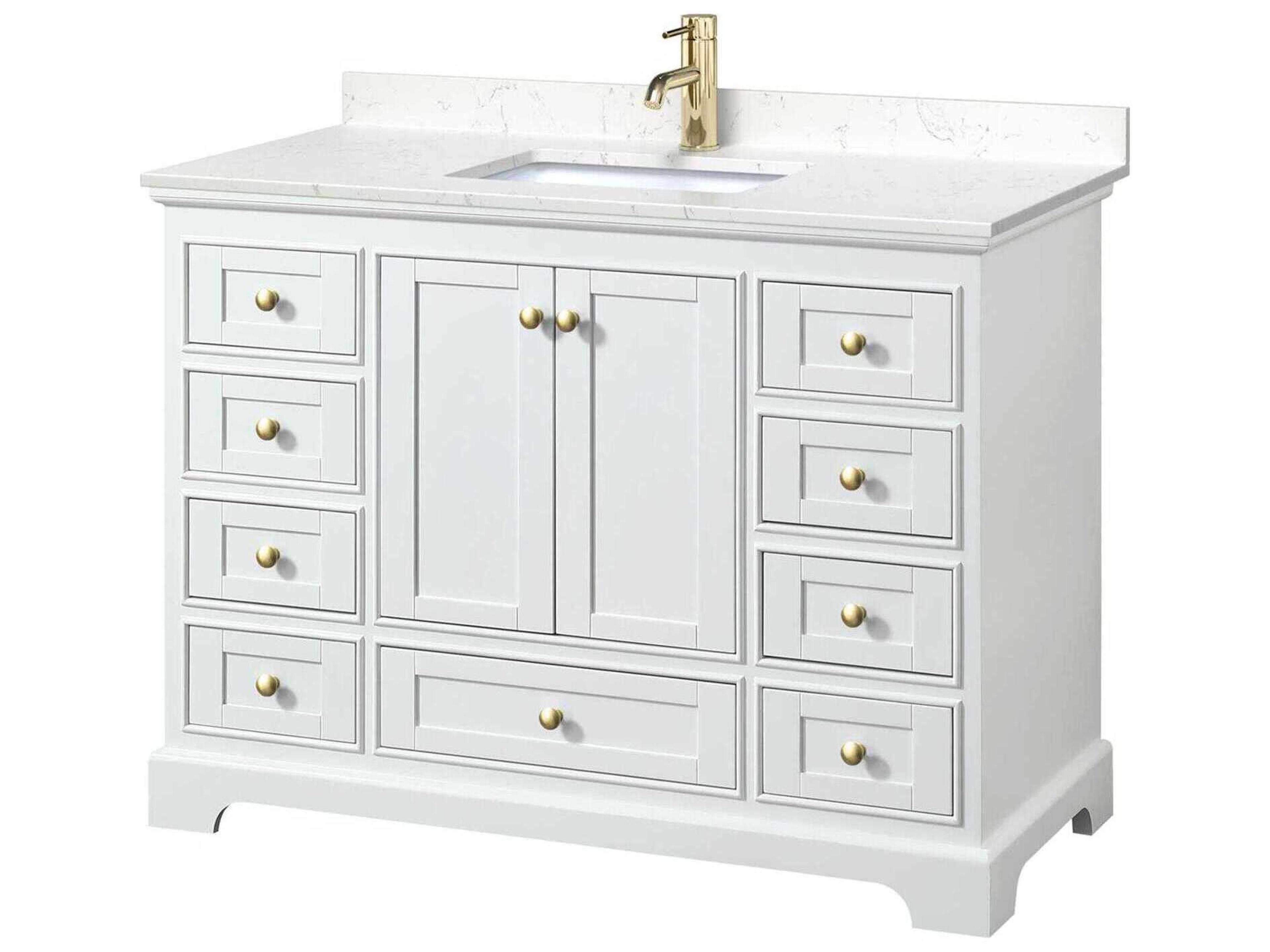 Wyndham Collection Deborah 48" White Vanity