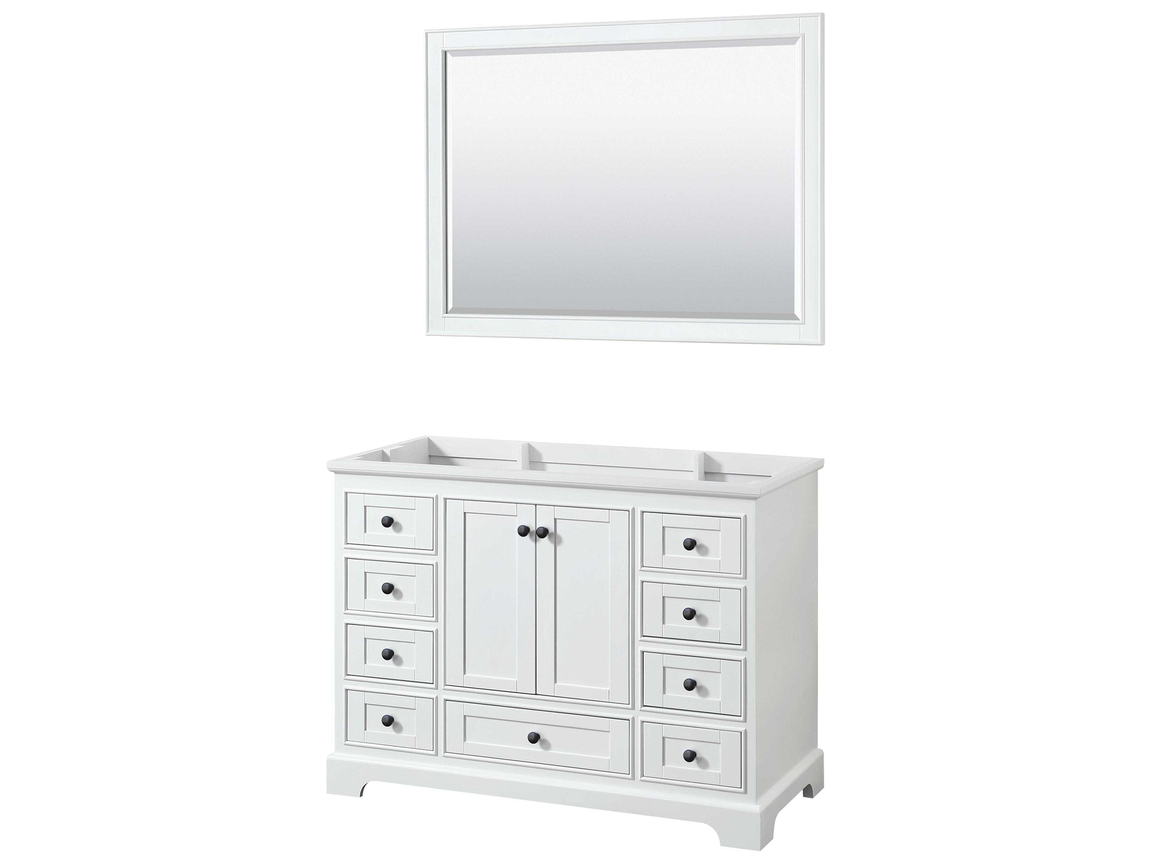 Deborah 47" White Vanity with 46" Mirror
