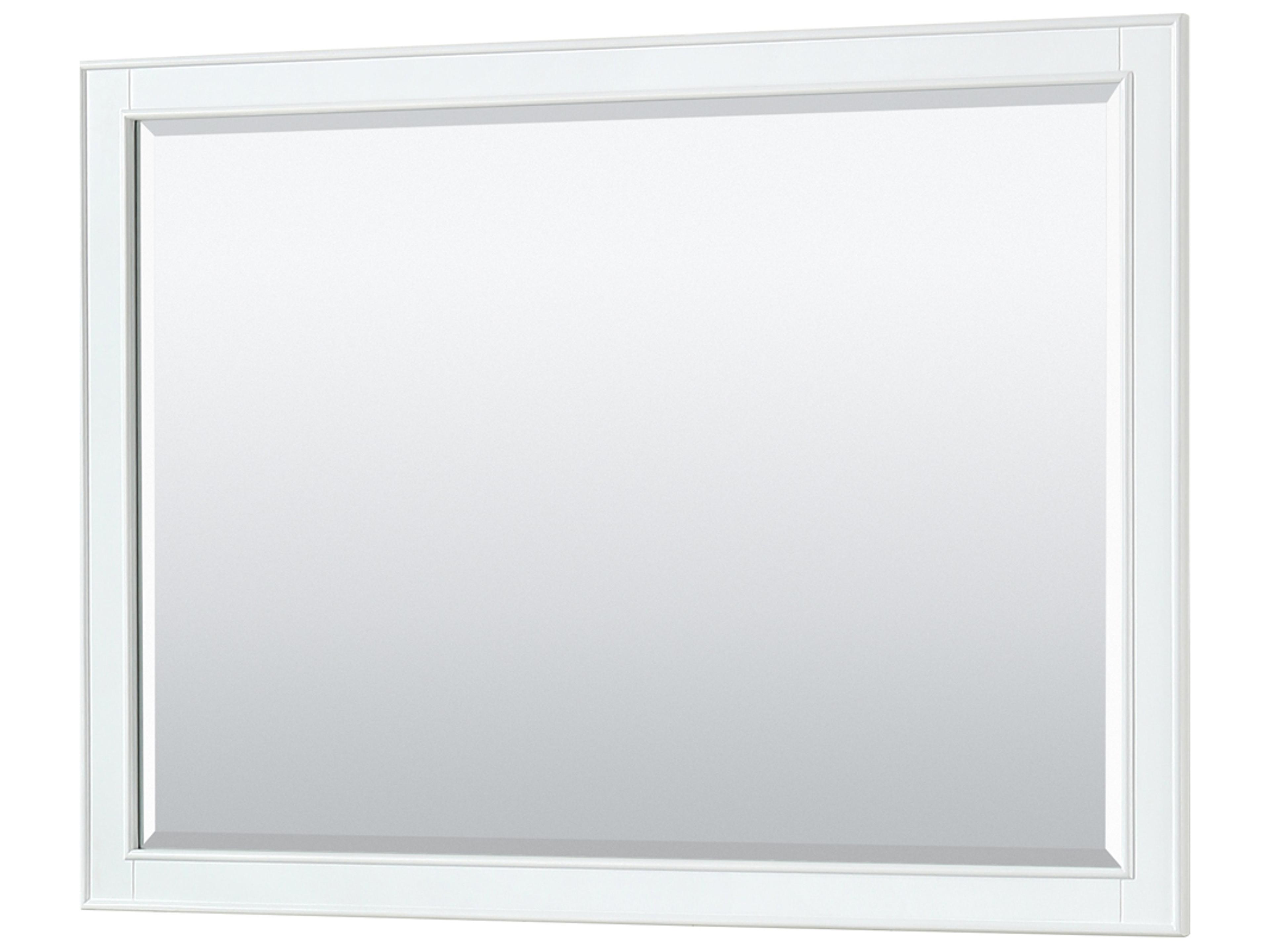Wyndham Collection Deborah 47" White Vanity with 46" Mirror