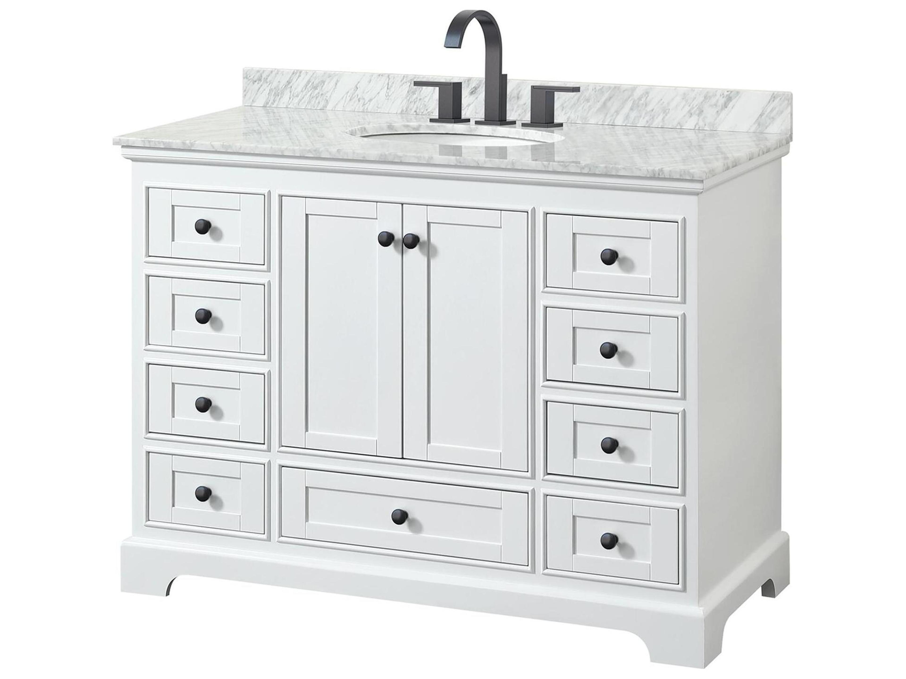 Deborah 48" White Vanity